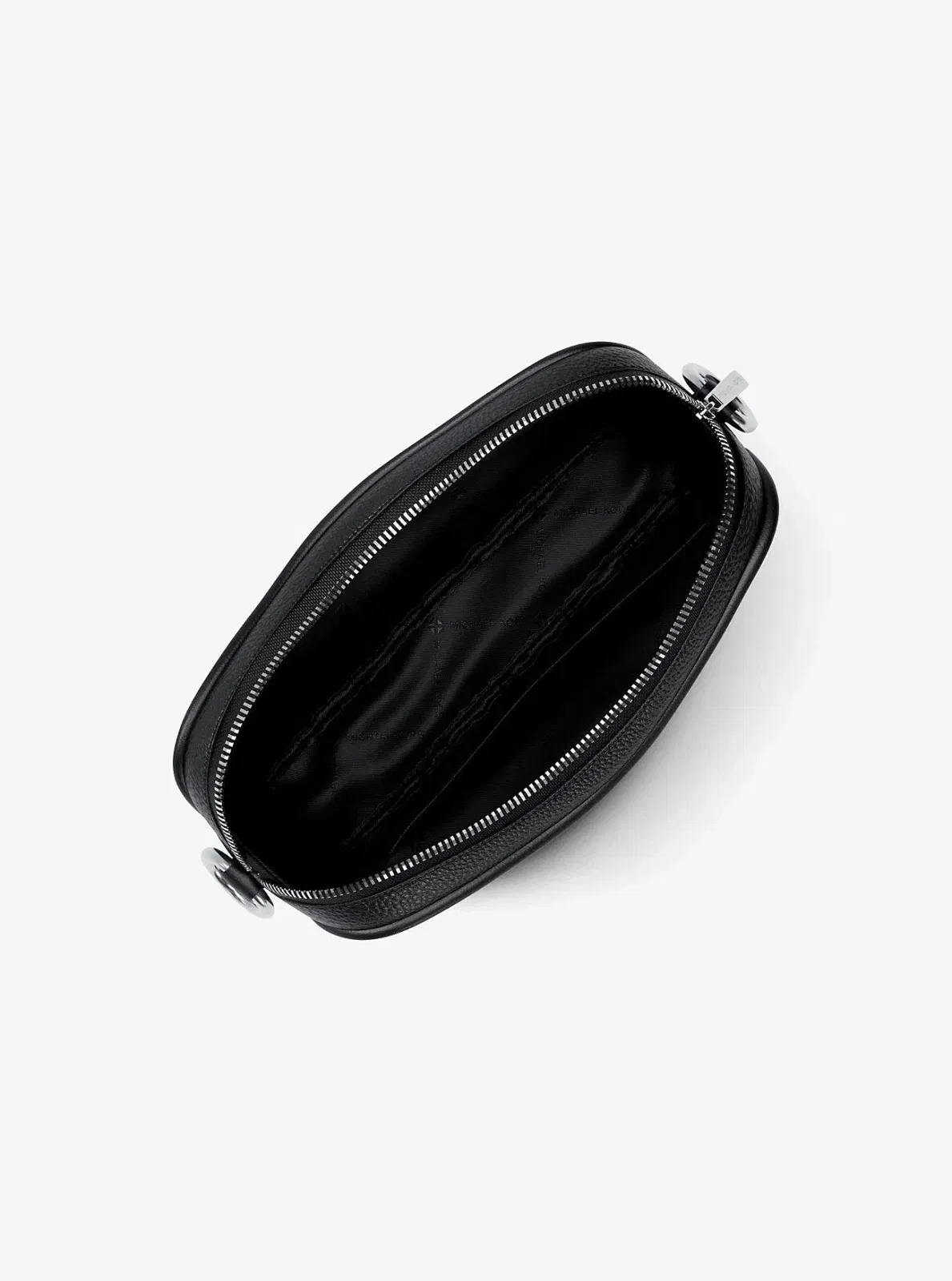 Michael Kors Jet Set Pebbled Leather Camera Crossbody Bag Black