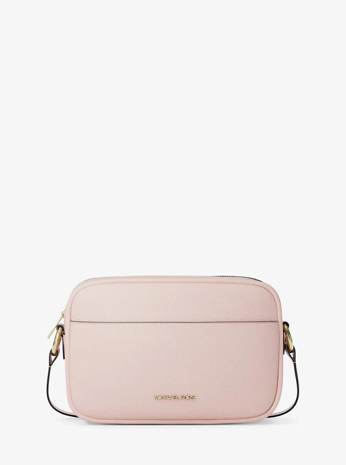 Michael Kors Jet Set Pebbled Leather Camera Crossbody Bag Powder Blush