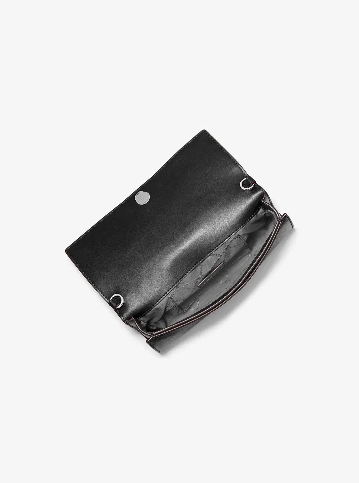Michael Kors Jet Set Medium Leather Clutch Black