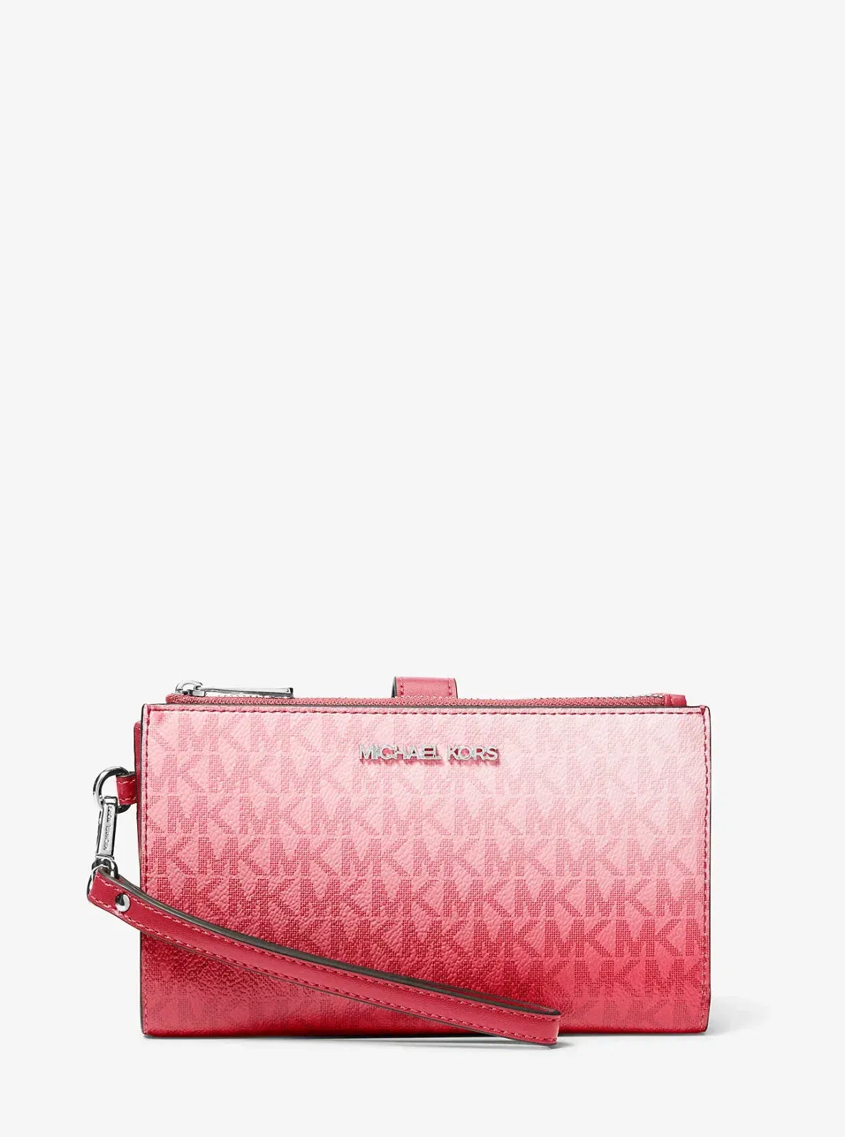 Michael Kors Jet Set Large Ombre Signature Logo Wristlet Hibiscus Multi