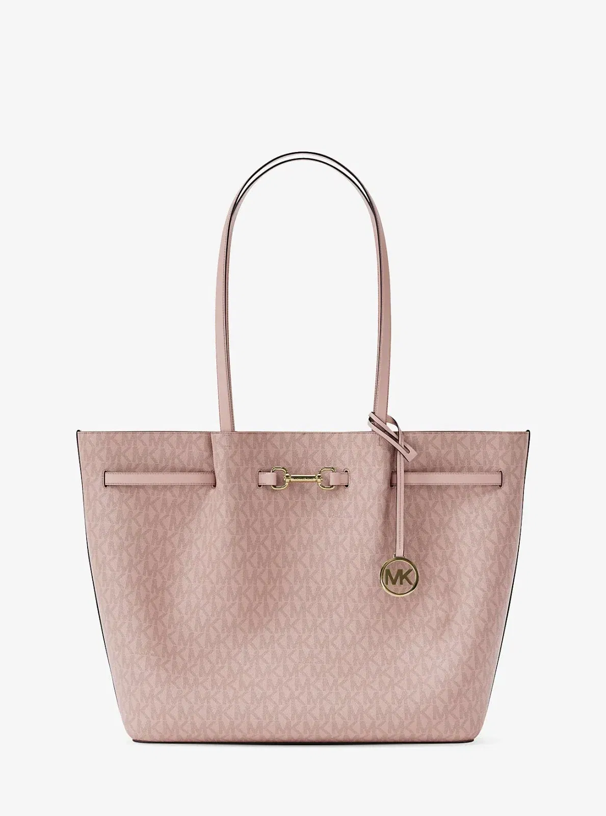 Michael Kors Carson Large Signature Logo Tote Bag Powder Blush