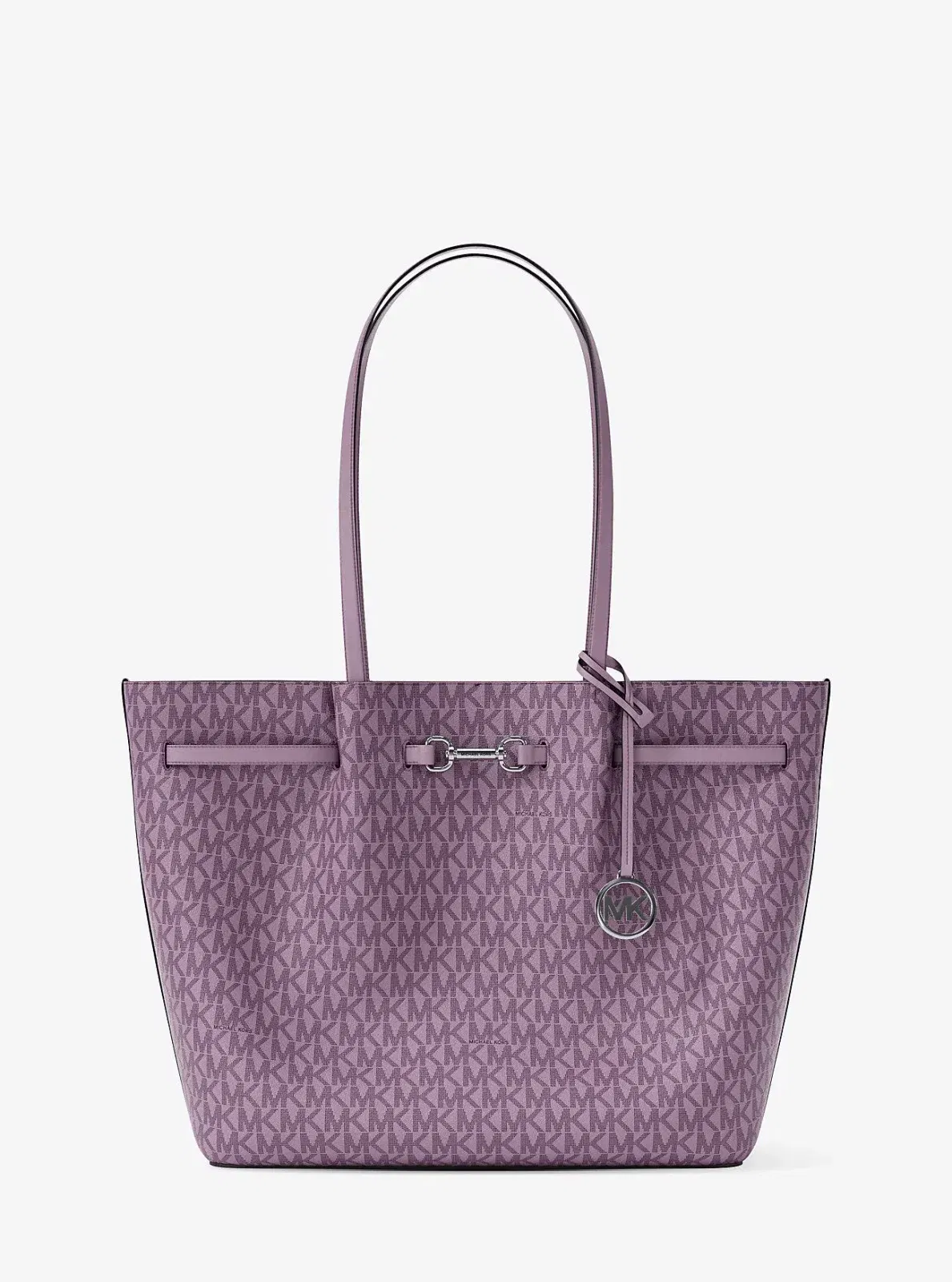 Michael Kors Carson Large Signature Logo Tote Bag Lt Quartz
