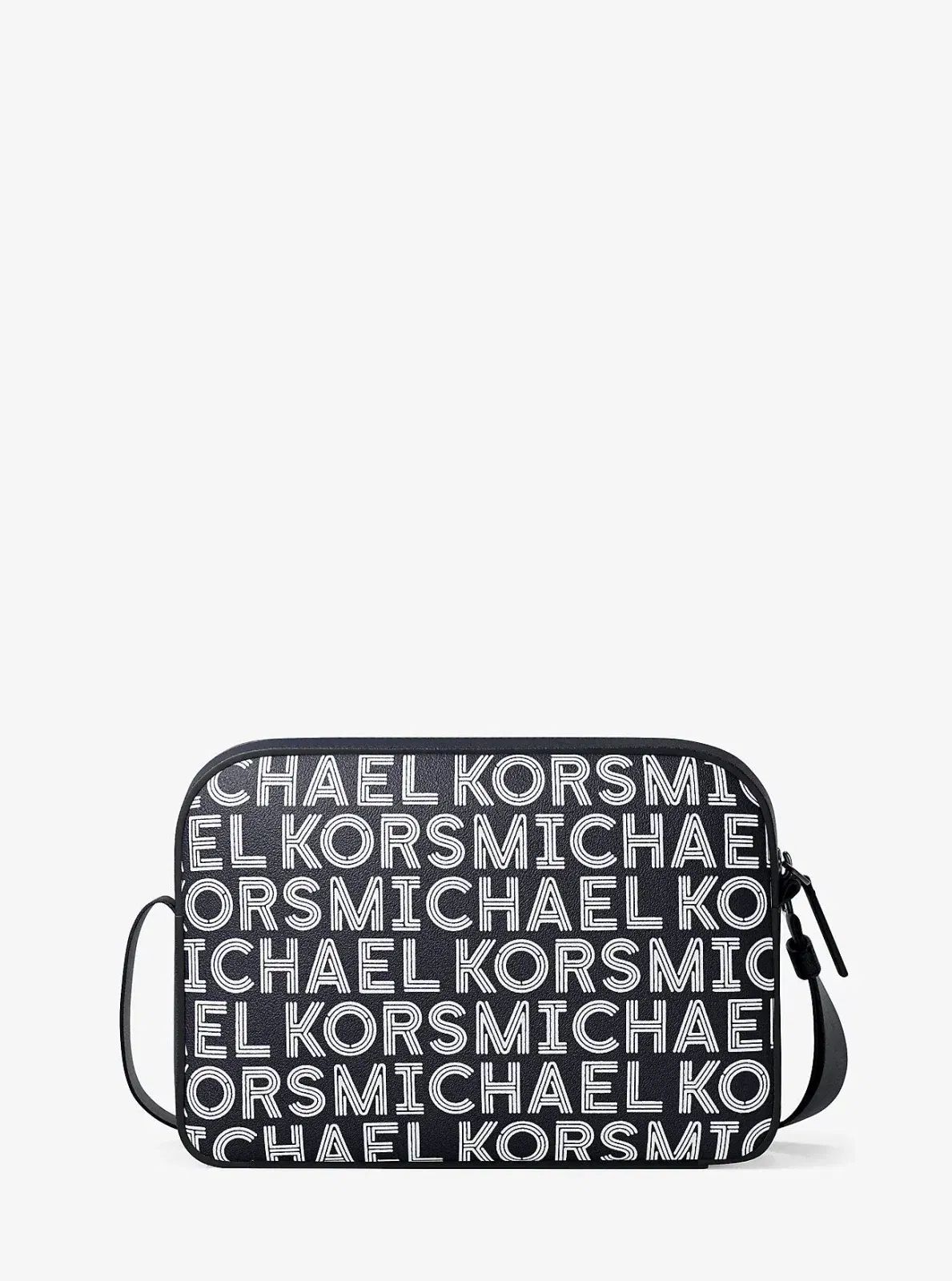 Michael Kors Cooper Graphic Logo Flight Bag Bright Wht