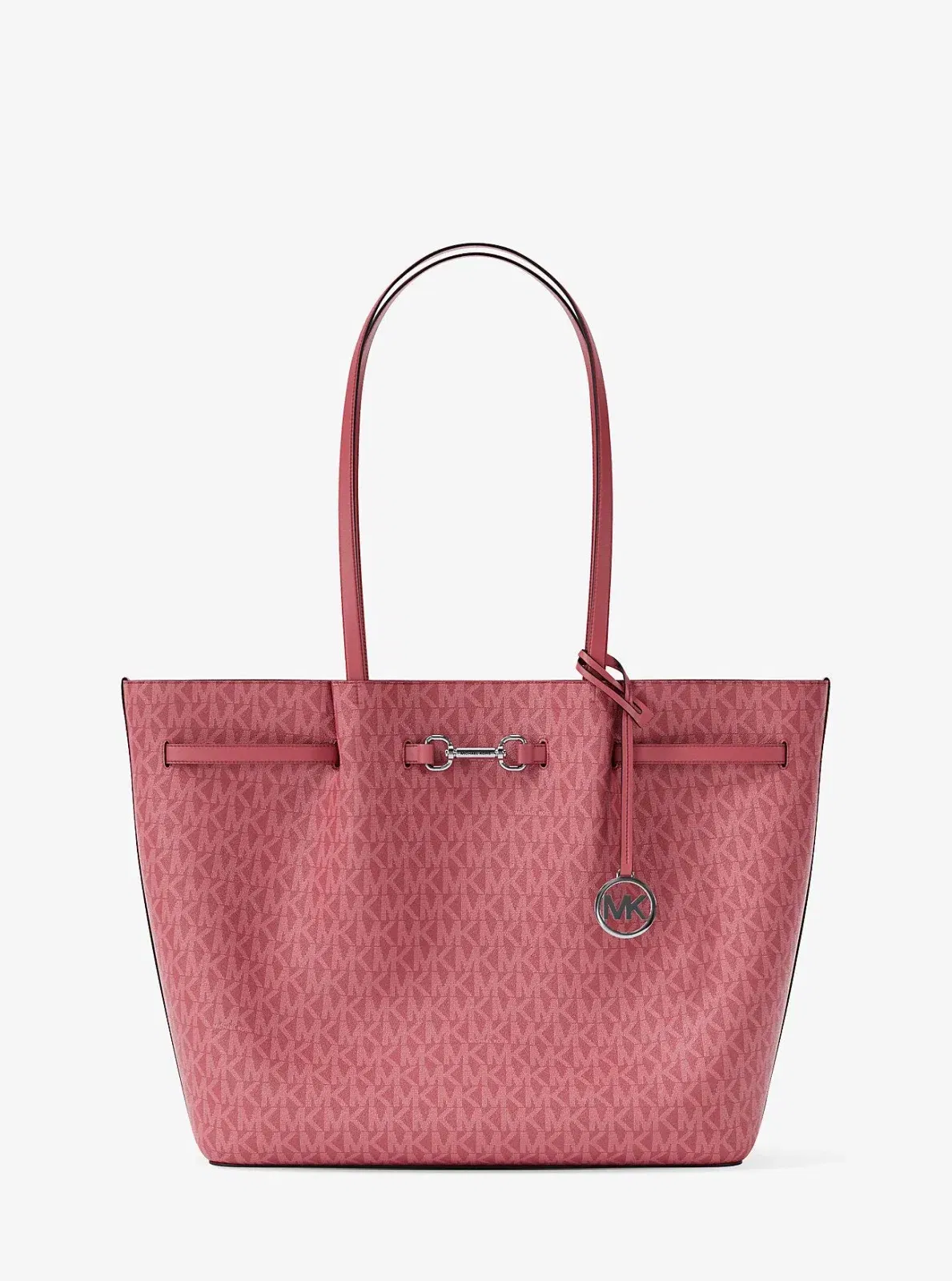 Michael Kors Carson Large Signature Logo Tote Bag Hibiscus