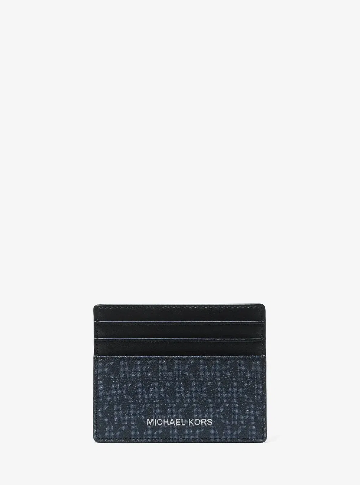 Michael Kors Cooper Signature Logo Card Case Admrl-Plblue