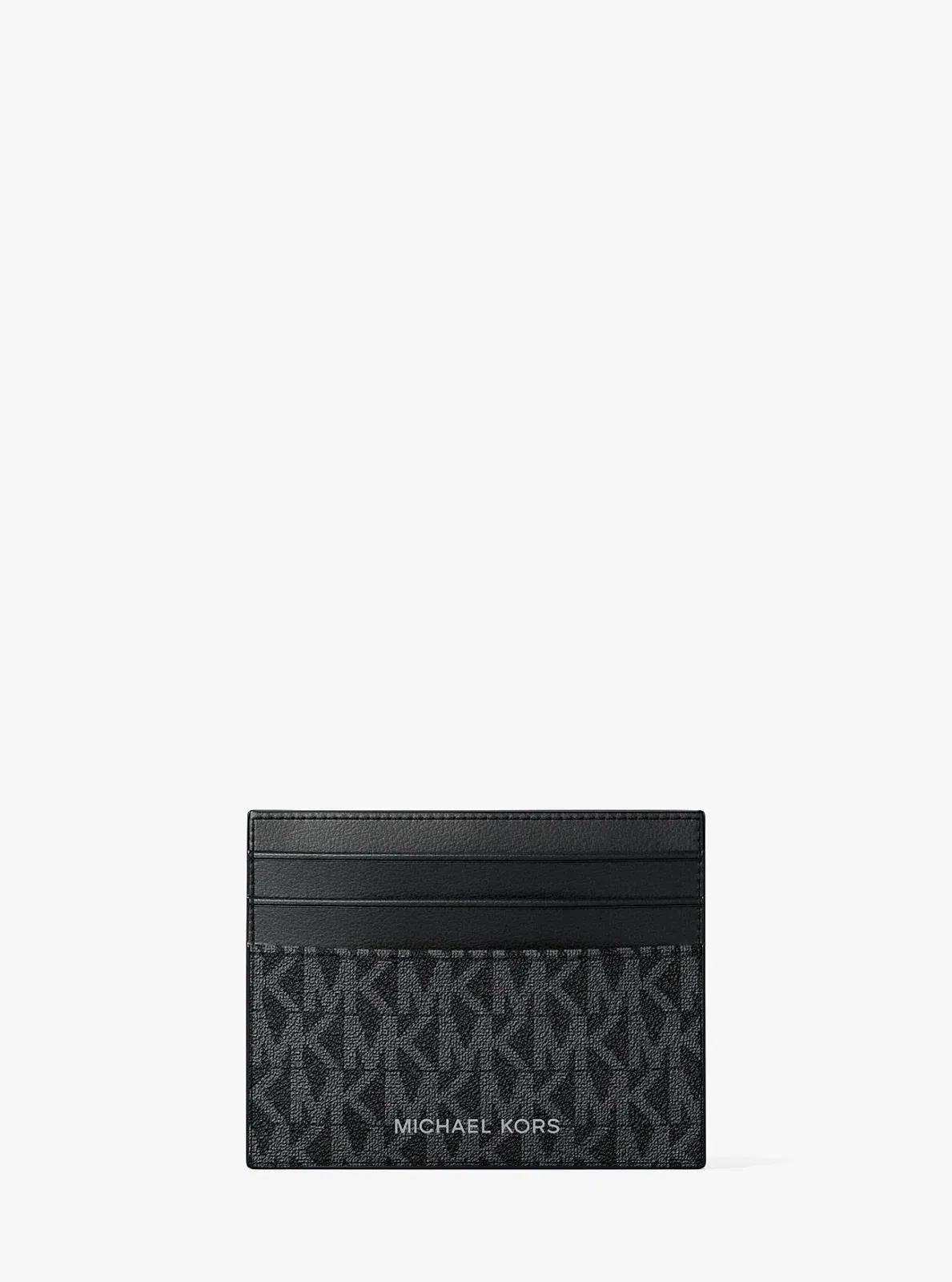 Michael Kors Cooper Signature Logo Card Case Black