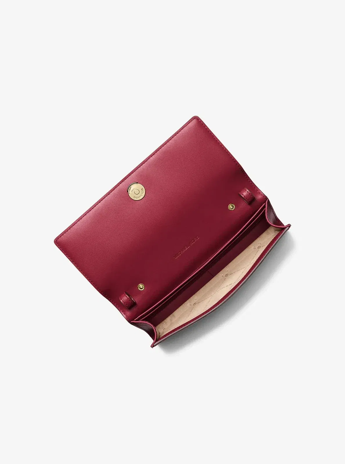 Michael Kors Carson Large Pebbled Leather Convertible Crossbody Bag Cherry