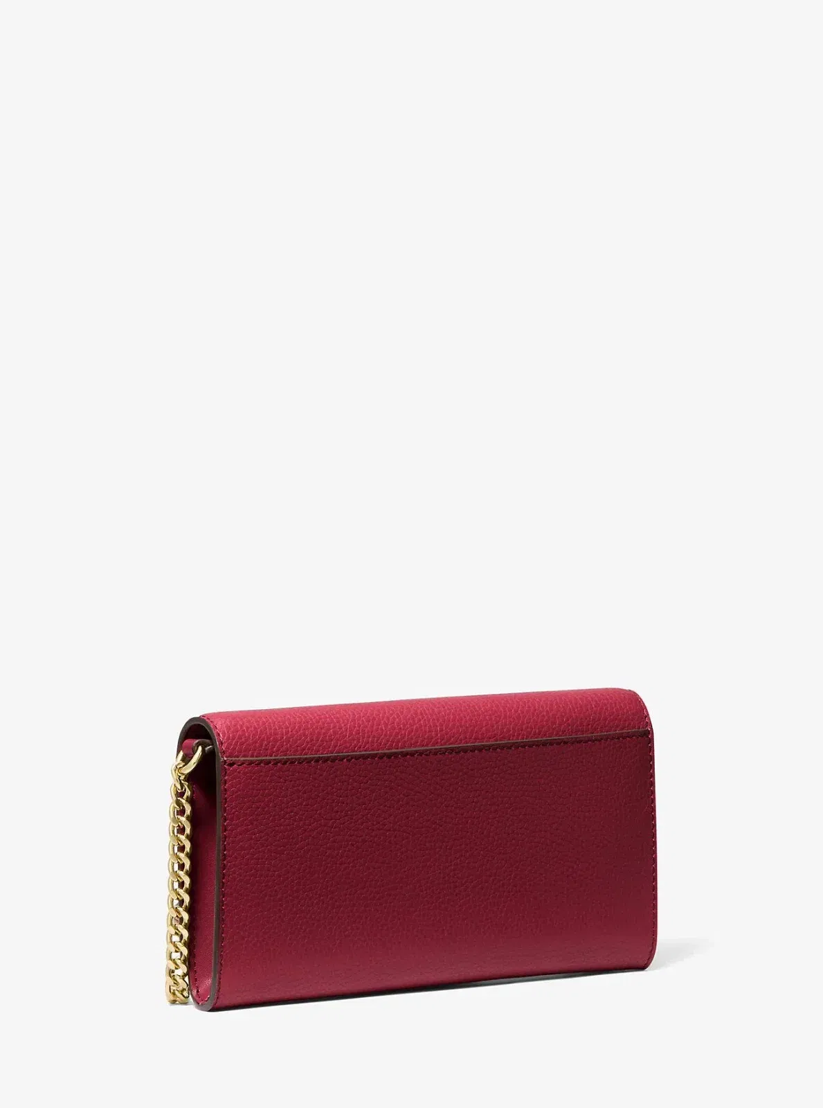 Michael Kors Carson Large Pebbled Leather Convertible Crossbody Bag Cherry