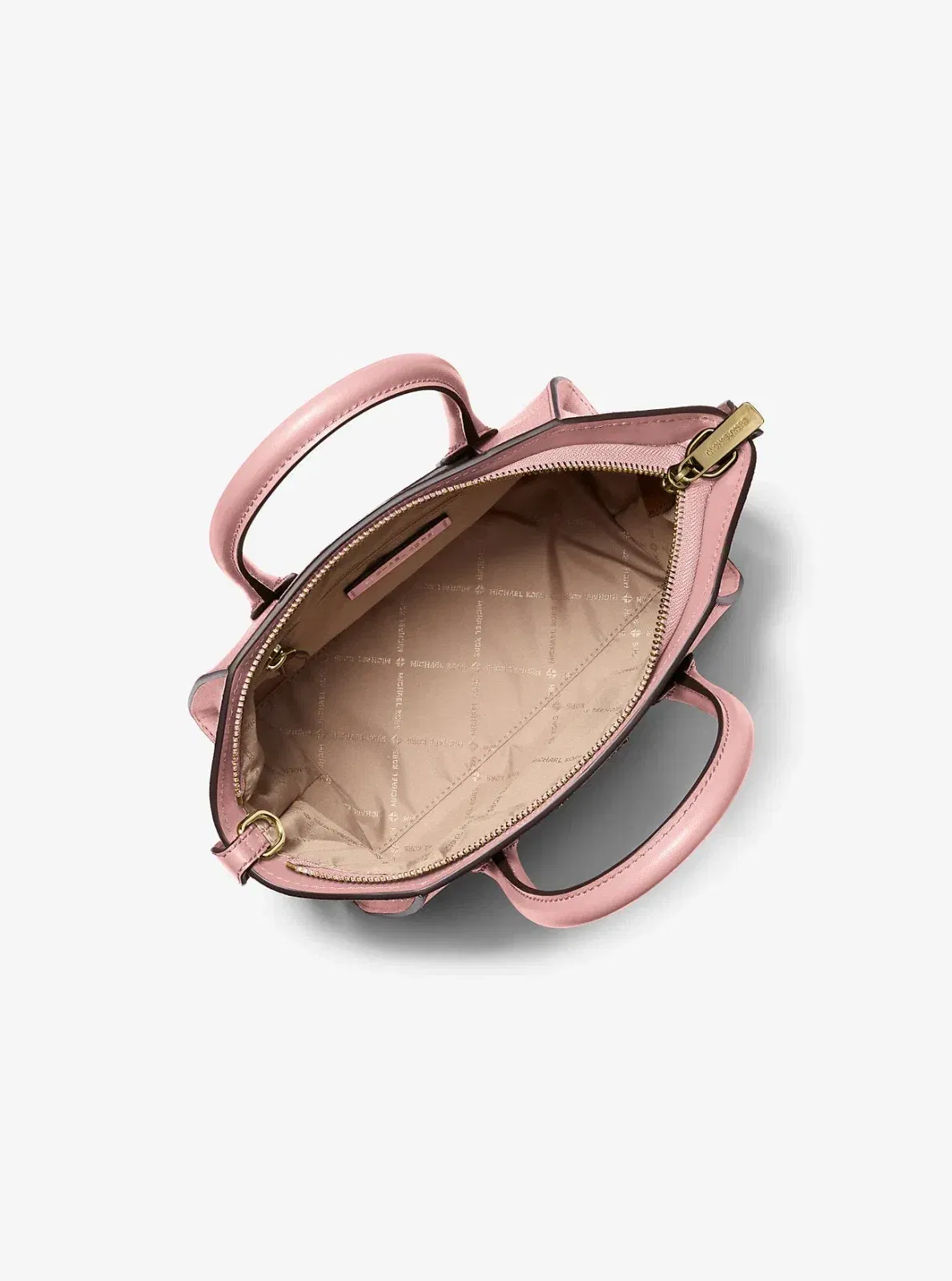 Michael Kors Avril Small Pebbled Leather Satchel Powder Blush