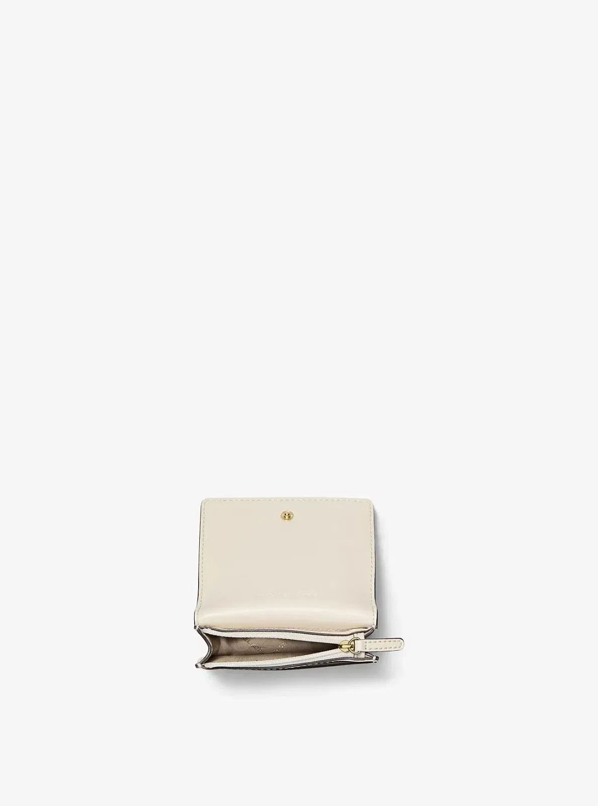 Michael Kors Carson Small Pebbled Leather Wallet Lt Cream