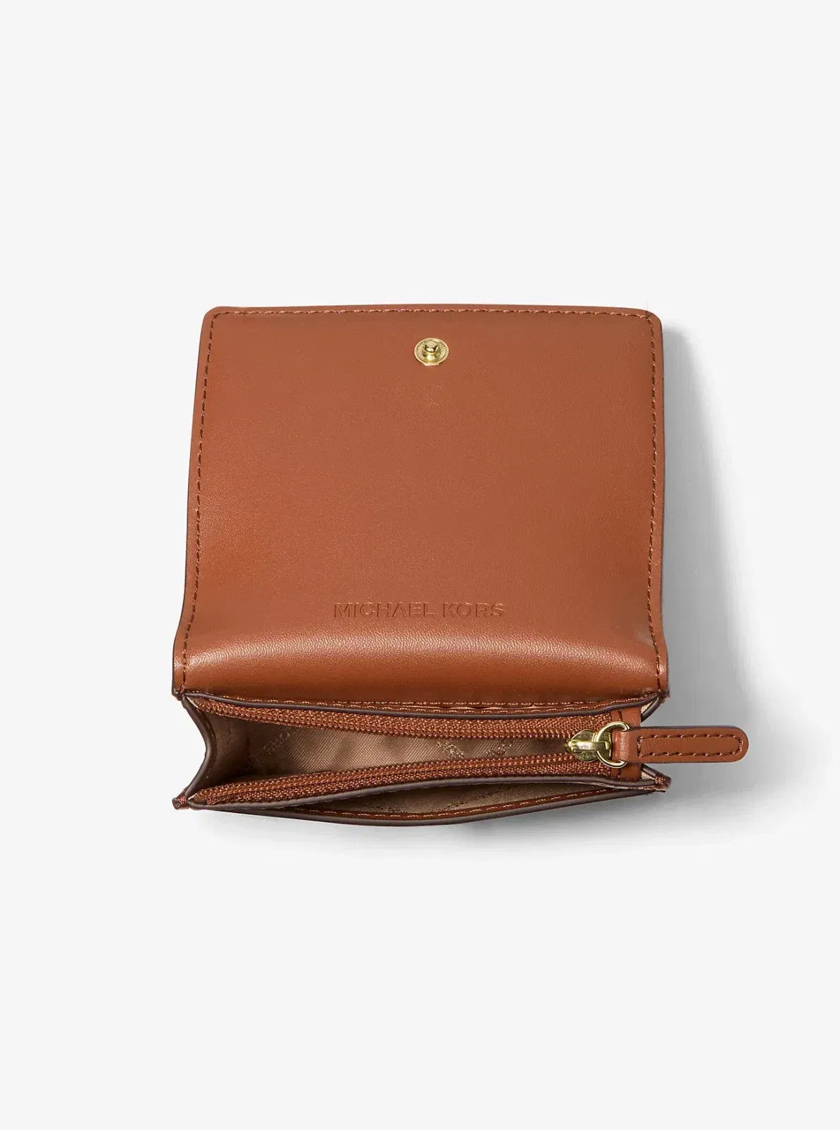 Michael Kors Carson Small Pebbled Leather Wallet Luggage