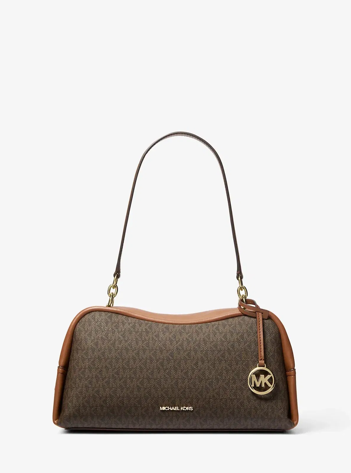 Michael Kors Cecily Medium Signature Logo Shoulder Bag Brown