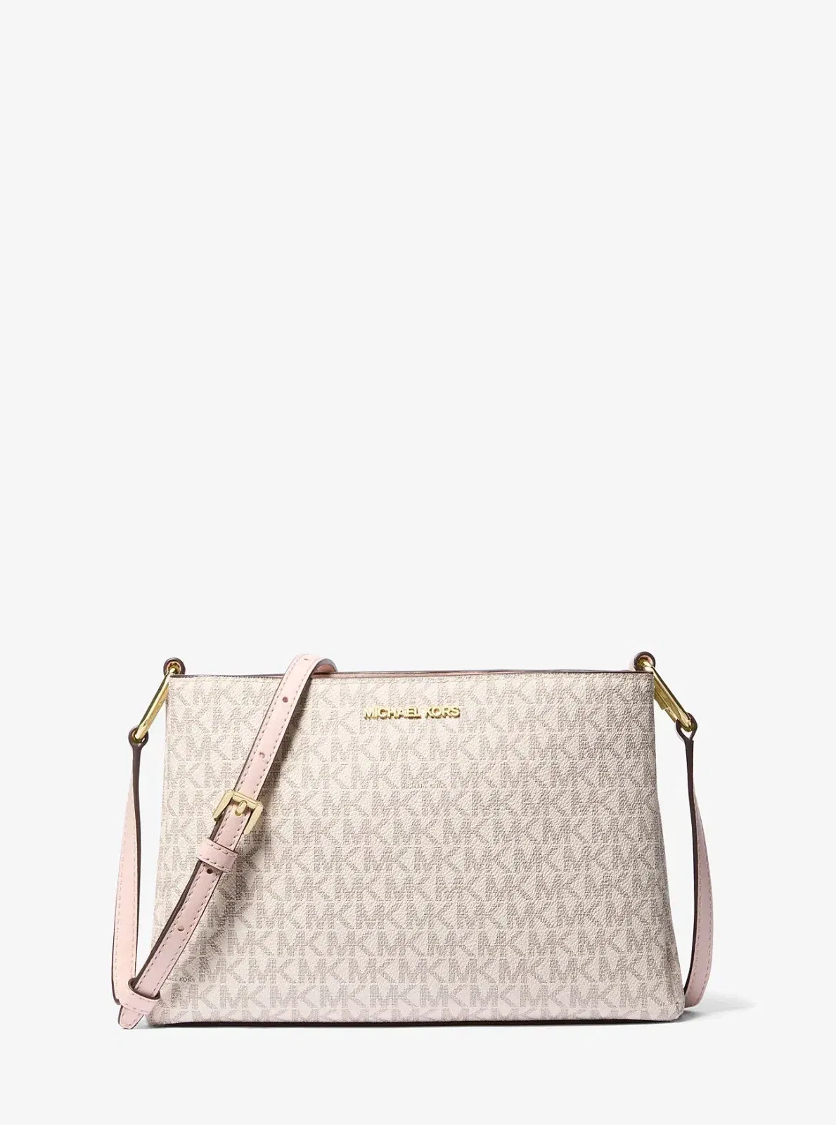 Michael Kors Trisha Medium Logo Crossbody Bag Pwd Blsh Mlt