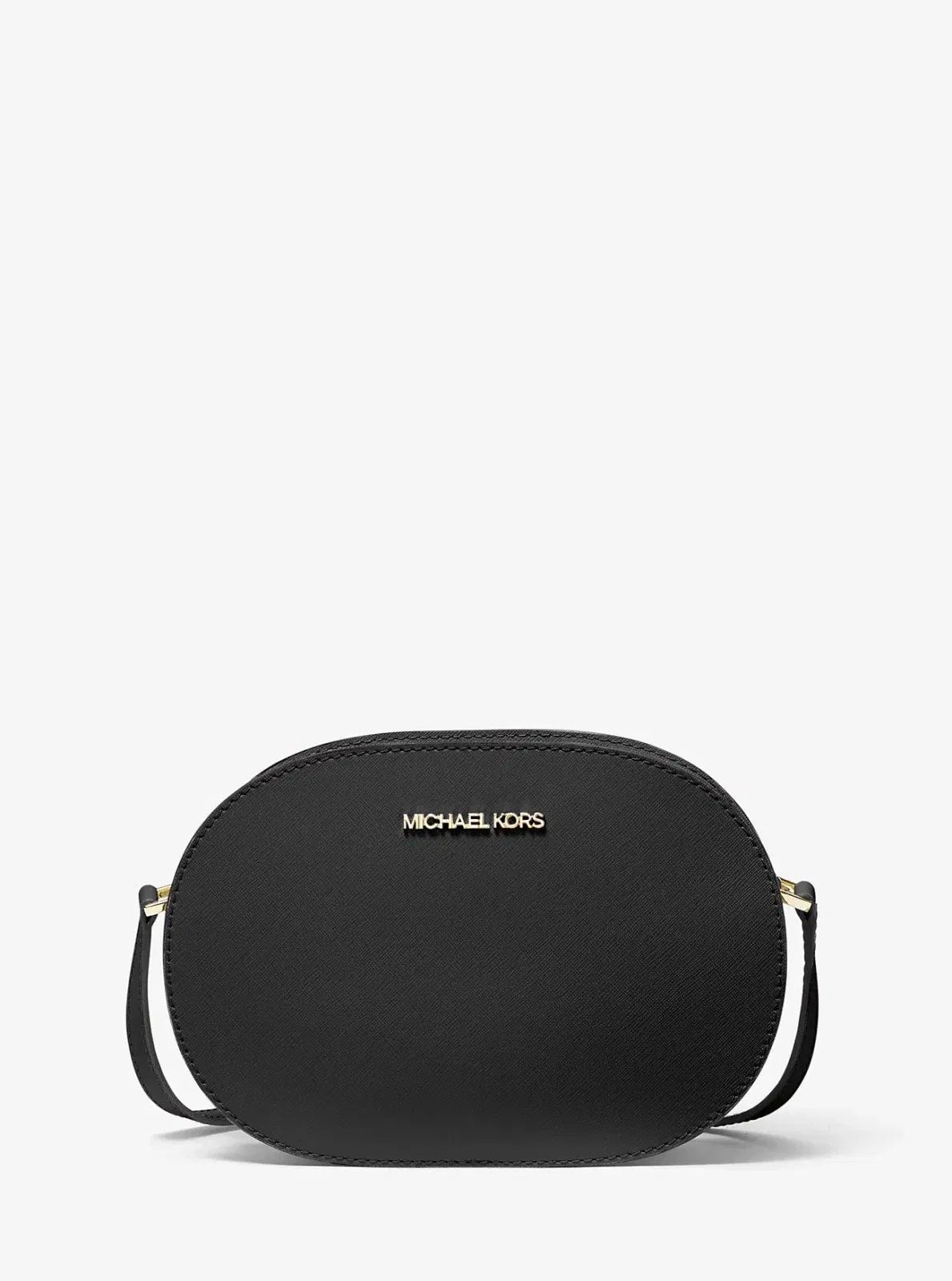 Michael Kors Jet Set Travel Medium Saffiano Leather Crossbody Bag Black