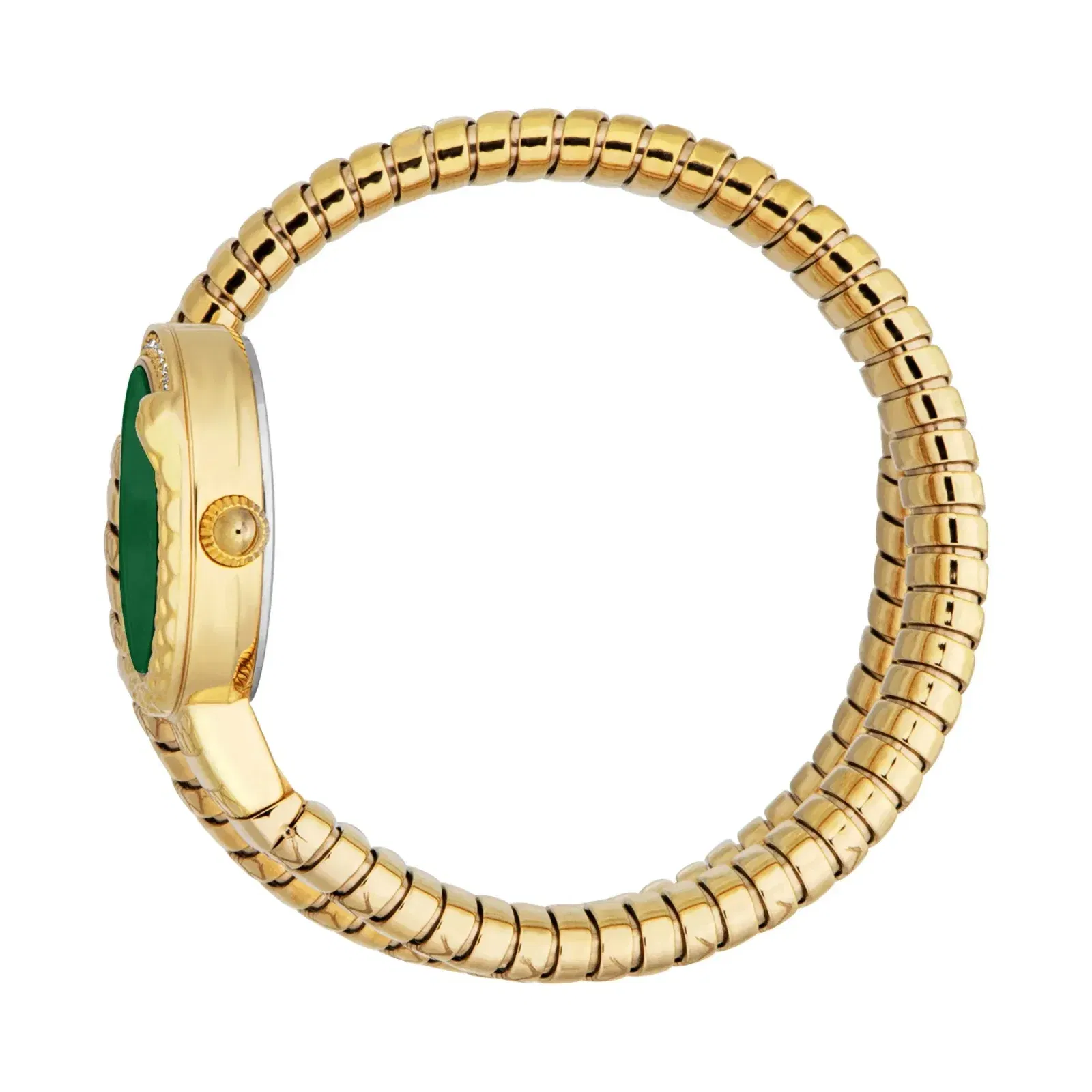 Cerchio Snake Yellow Gold Bottle Green