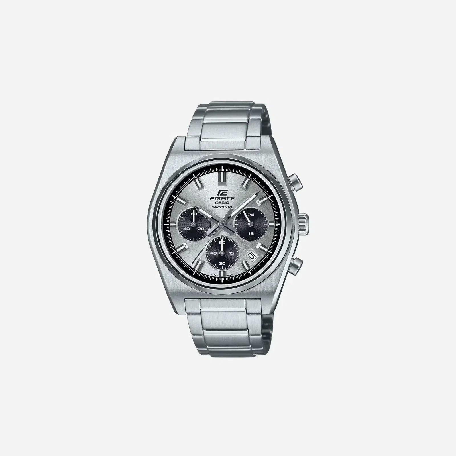 Casio Edifice Chronograph EFB-730D-7AV Quartz Silver Dial Stainless Steel Watch