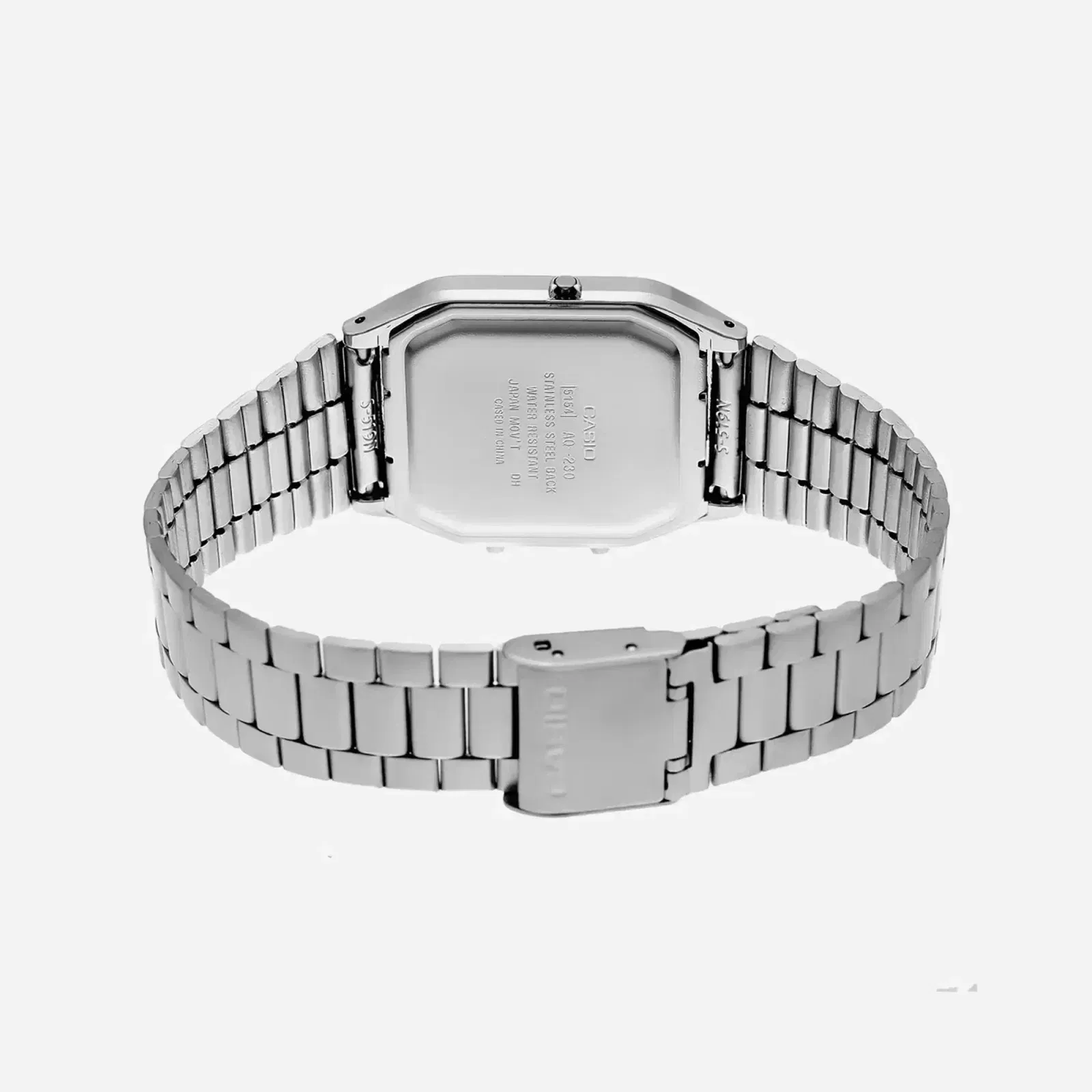 Casio Vintage AQ-230A-7DMQ Quartz White Dial Analog Stainless Steel Watch