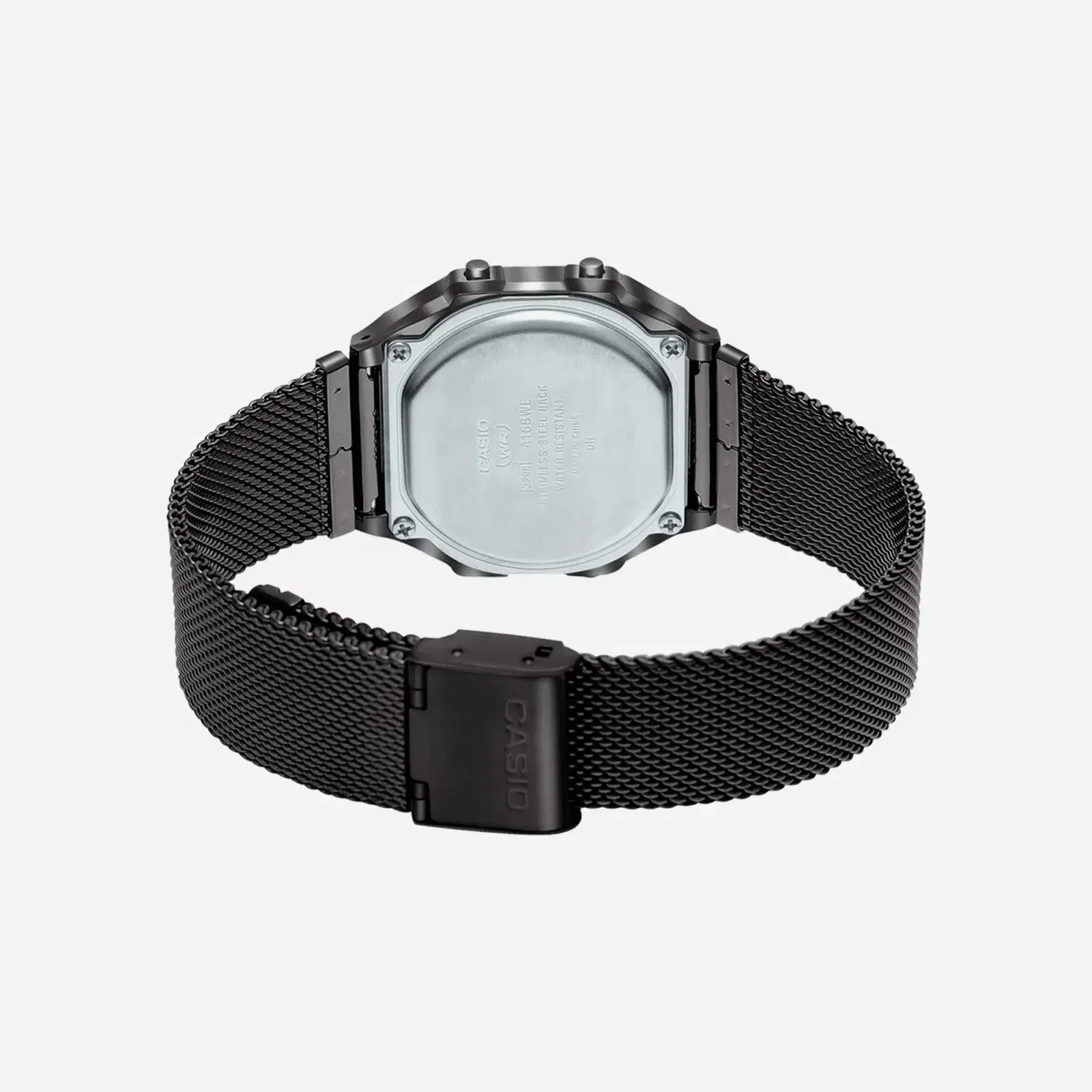 Casio Vintage A168WEMB-1BDF Quartz Black Dial Digital Stainless Steel Watch