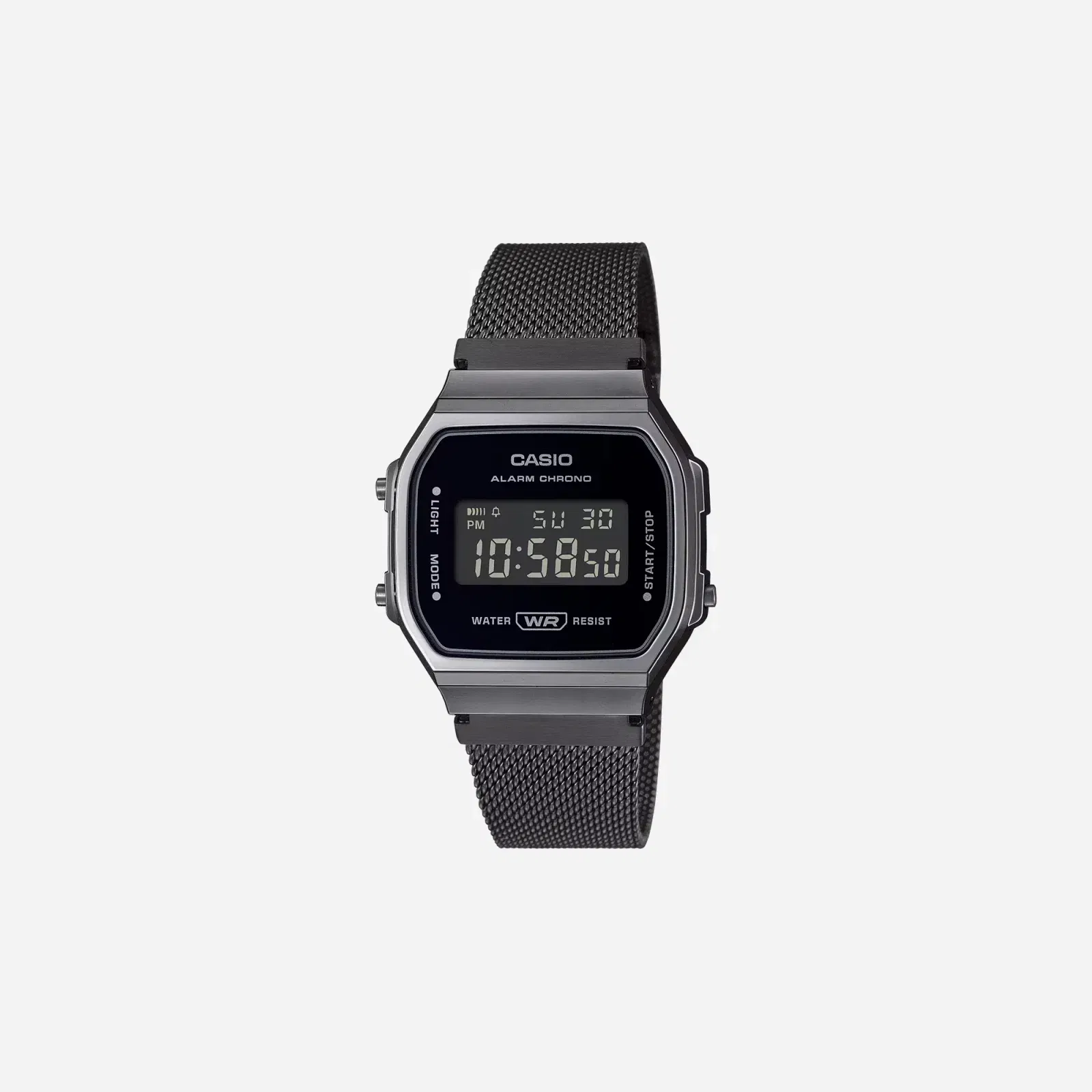 Casio Vintage A168WEMB-1BDF Quartz Black Dial Digital Stainless Steel Watch
