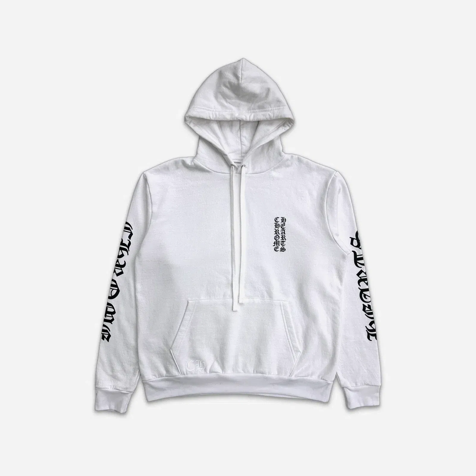 Chrome Hearts Vertical Logo Hoodie White