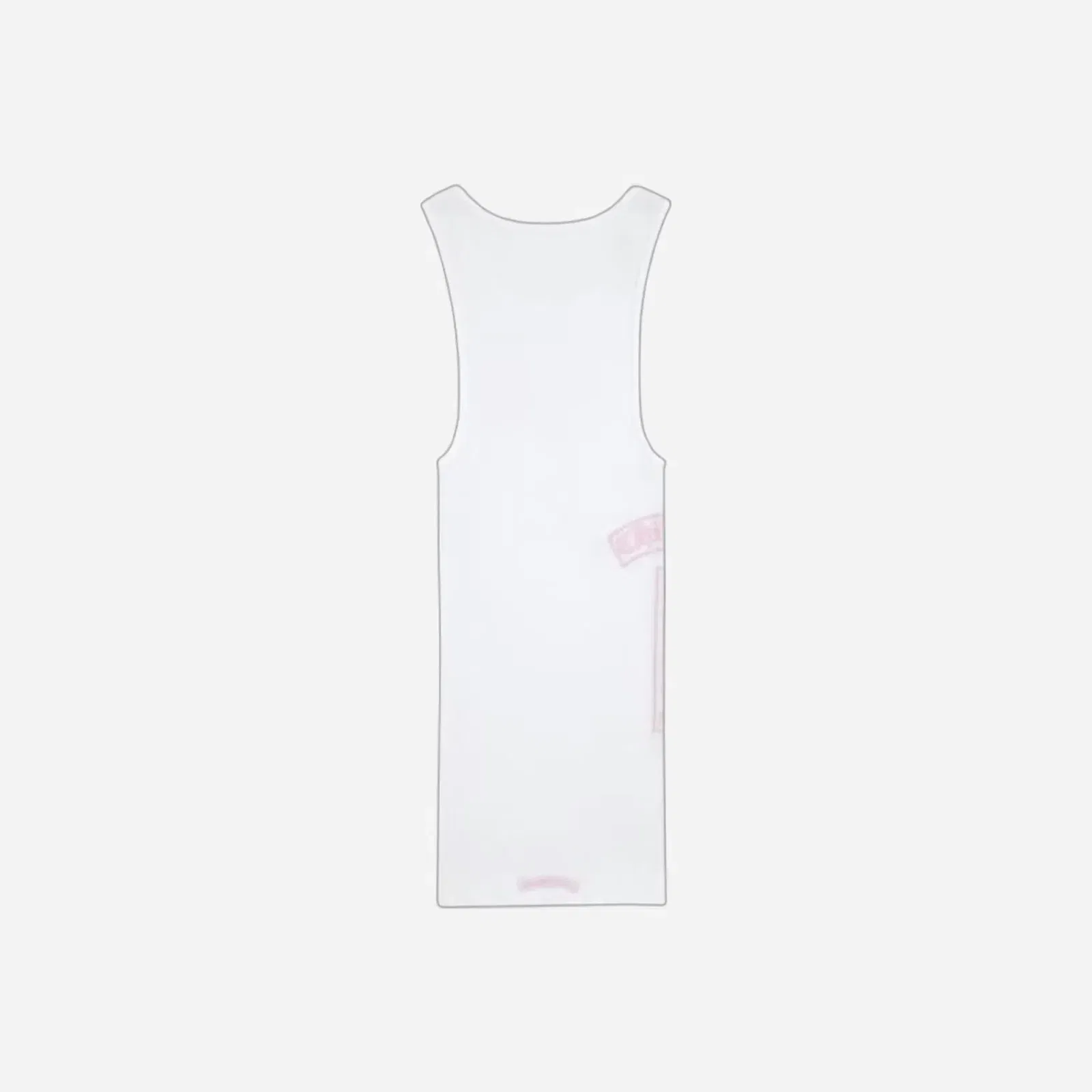 Chrome Hearts T Bar Rib Tank White Pink