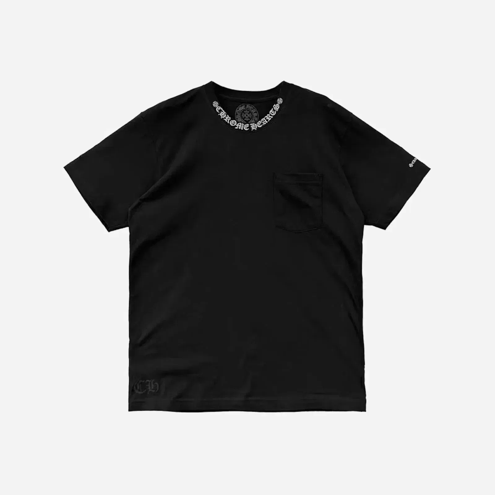 Chrome Hearts Shorts Sleeve Pocket Crew T-Shirt Black