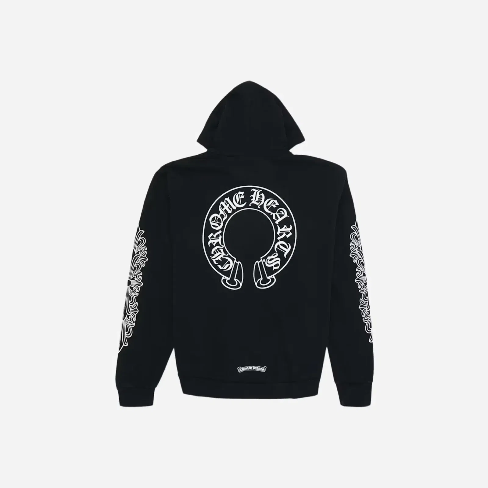 Chrome Hearts Horse Shoe Floral Hoodie Black