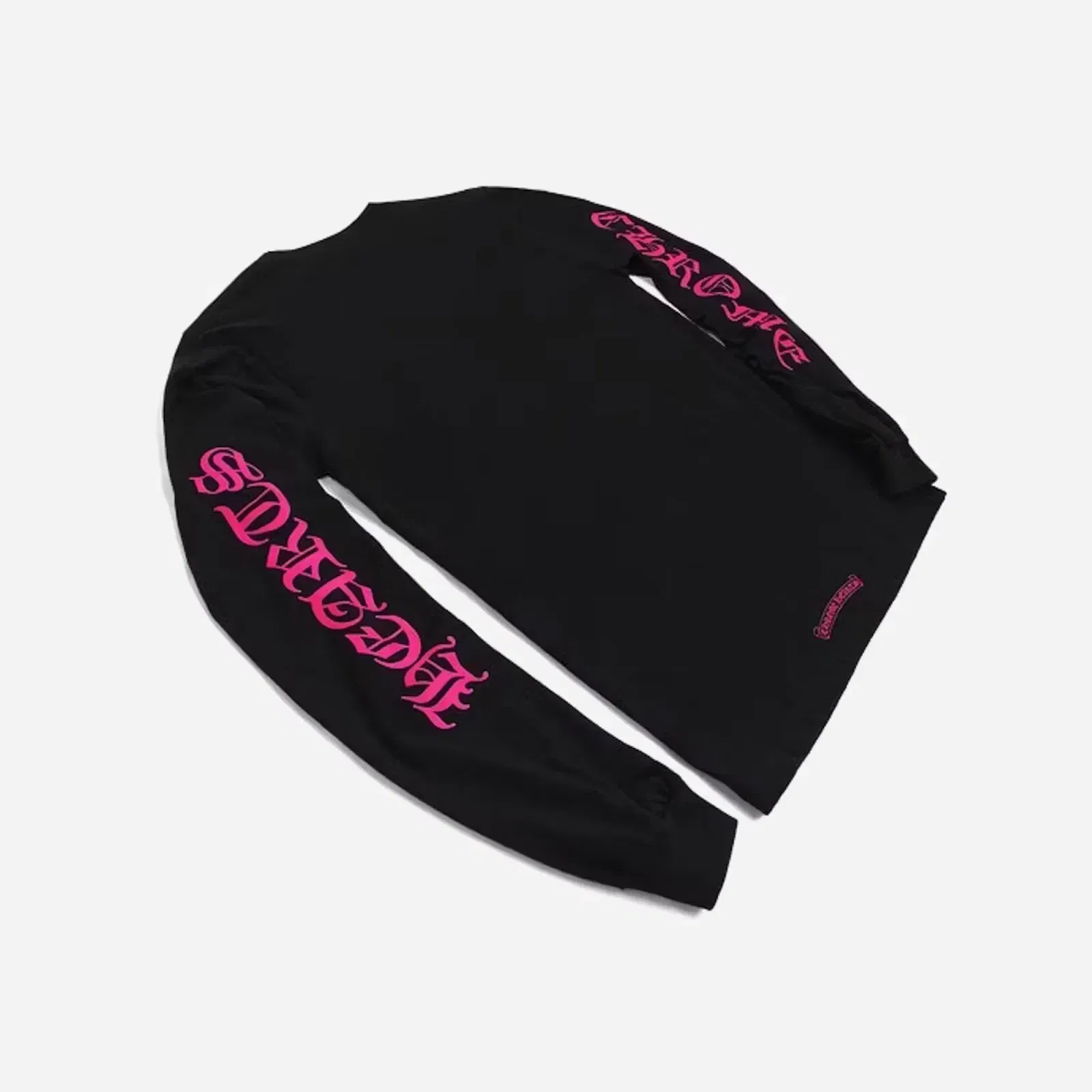 Chrome Hearts Long Sleeve Pocket Crew Hot Pink Black