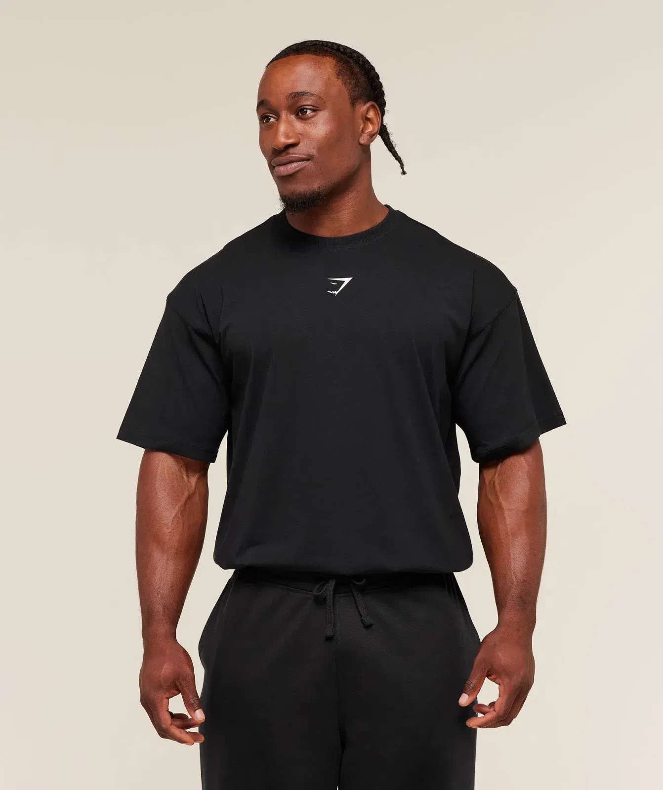 Power T-Shirt oversized fit Black/Oat White