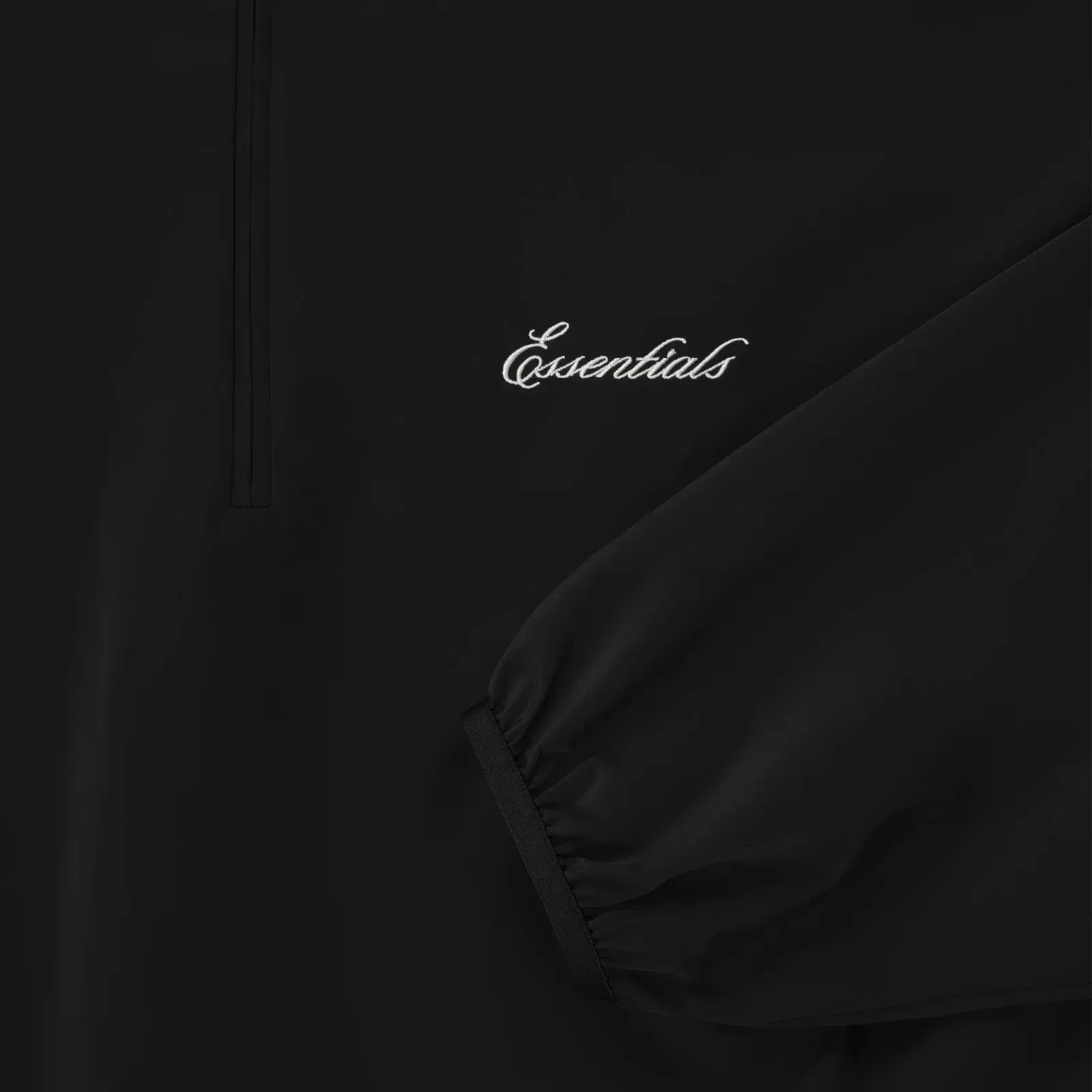 Fear of God Essentials Sporty Nylon Half Zip Jet Black
