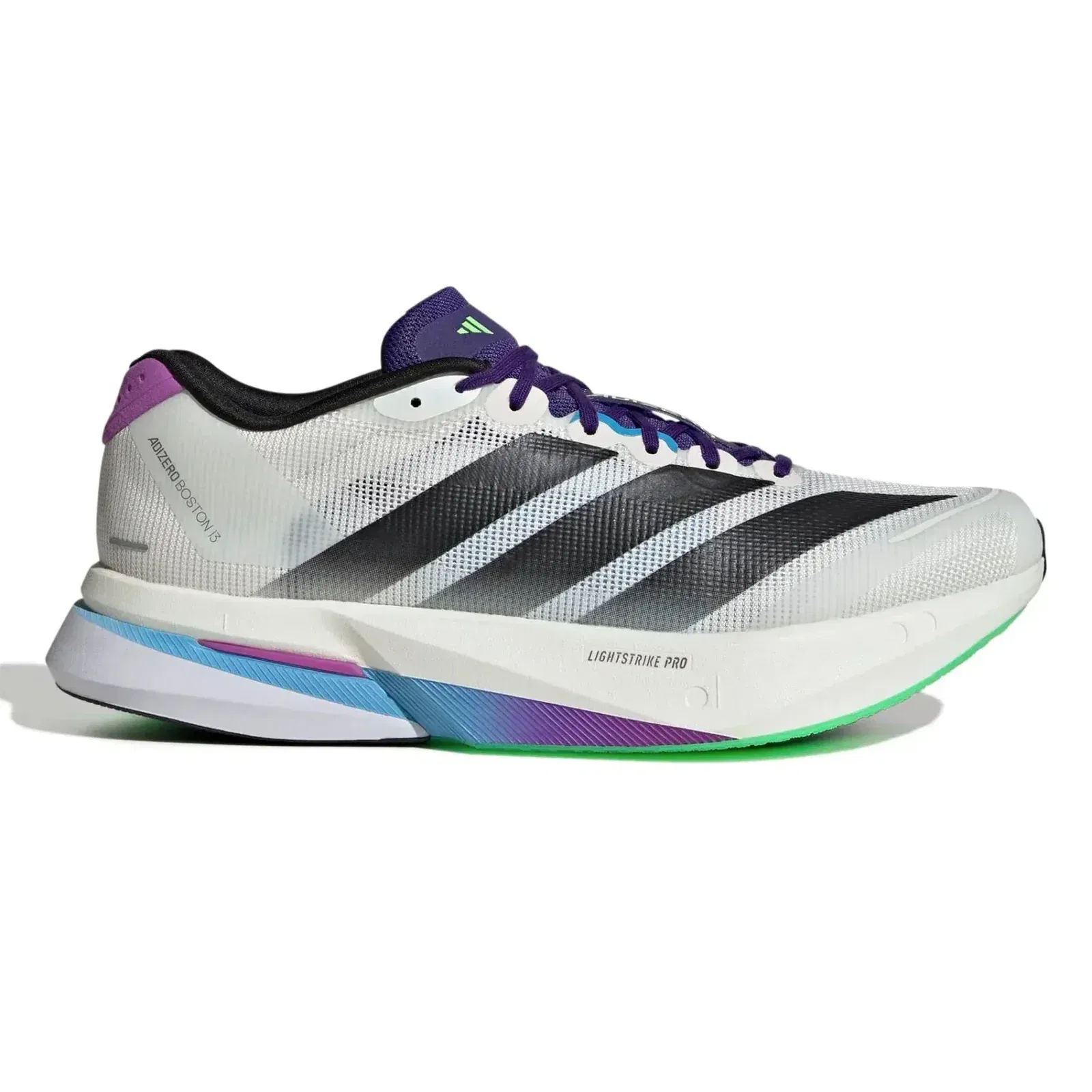 Adidas Adizero Boston 13 Core White Core Black Lime Burst