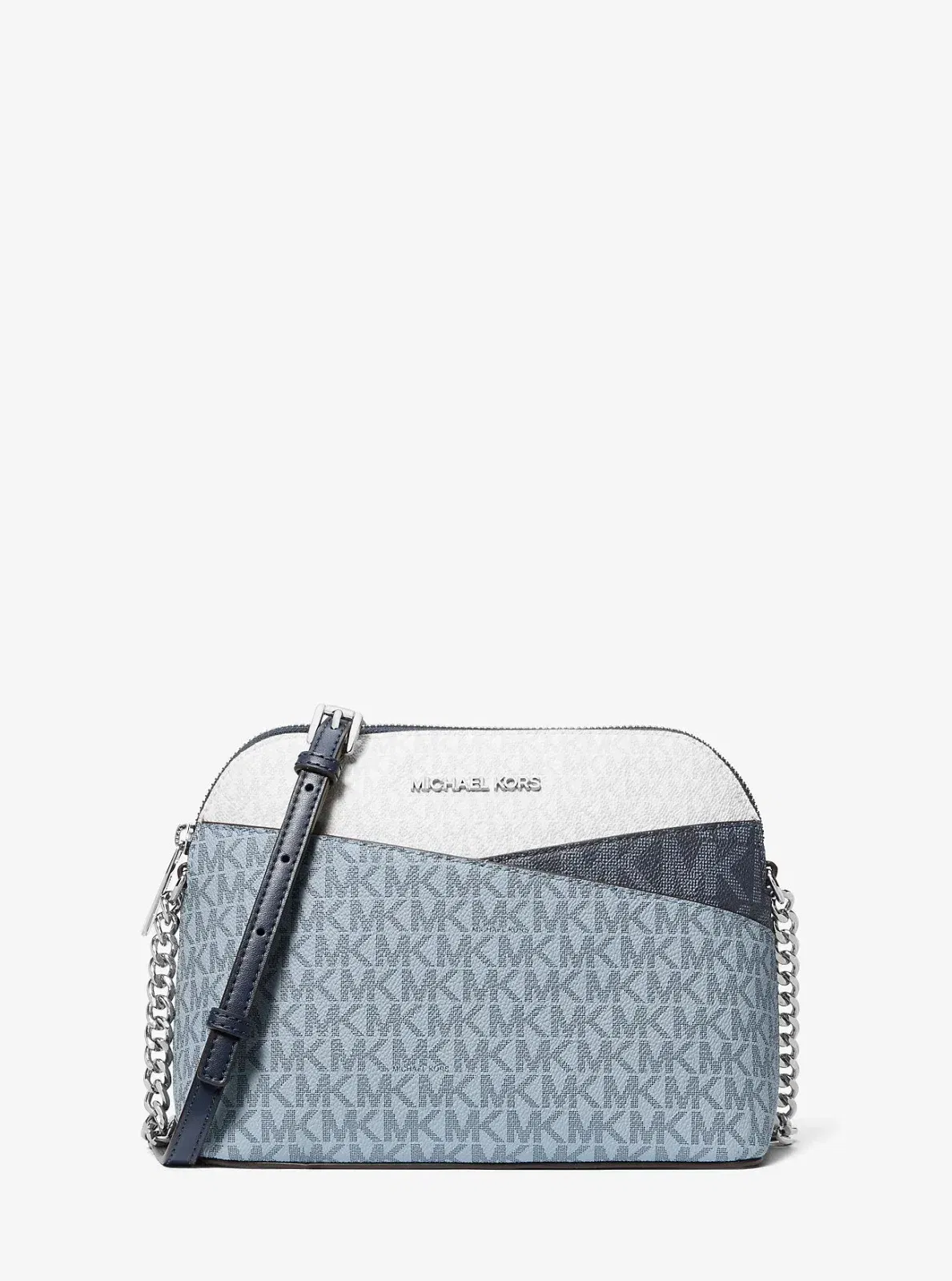Michael Kors Jet Set Travel Color-Block Signature Logo Crossbody Bag Admirl Multi