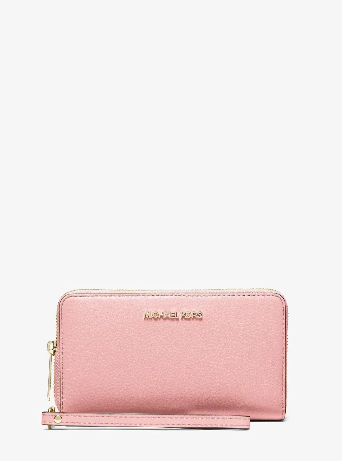 Michael Kors Large Pebbled Leather Smartphone Wristlet Powder Blush