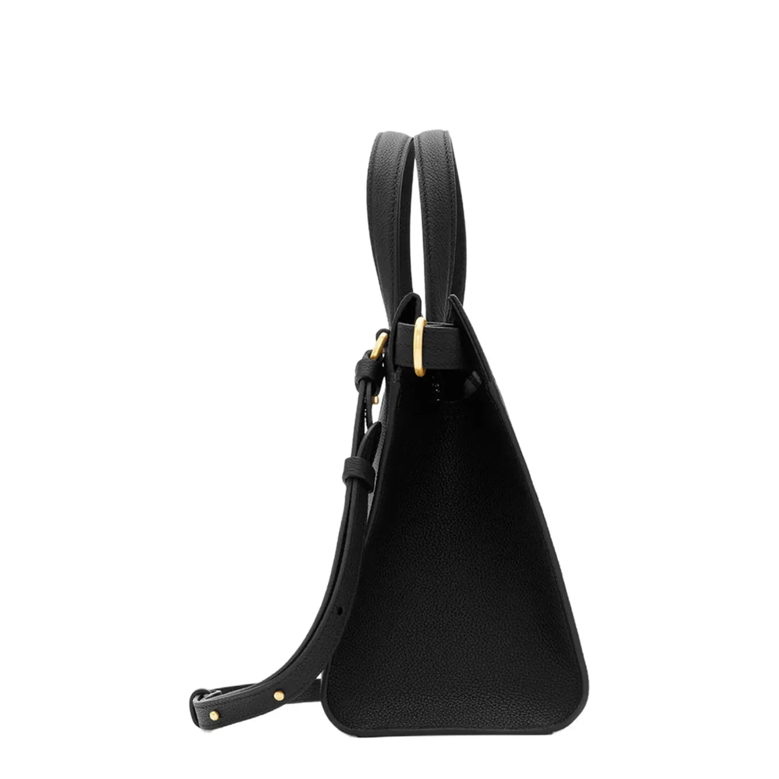 Black Leather Small Cotswolds Handbag