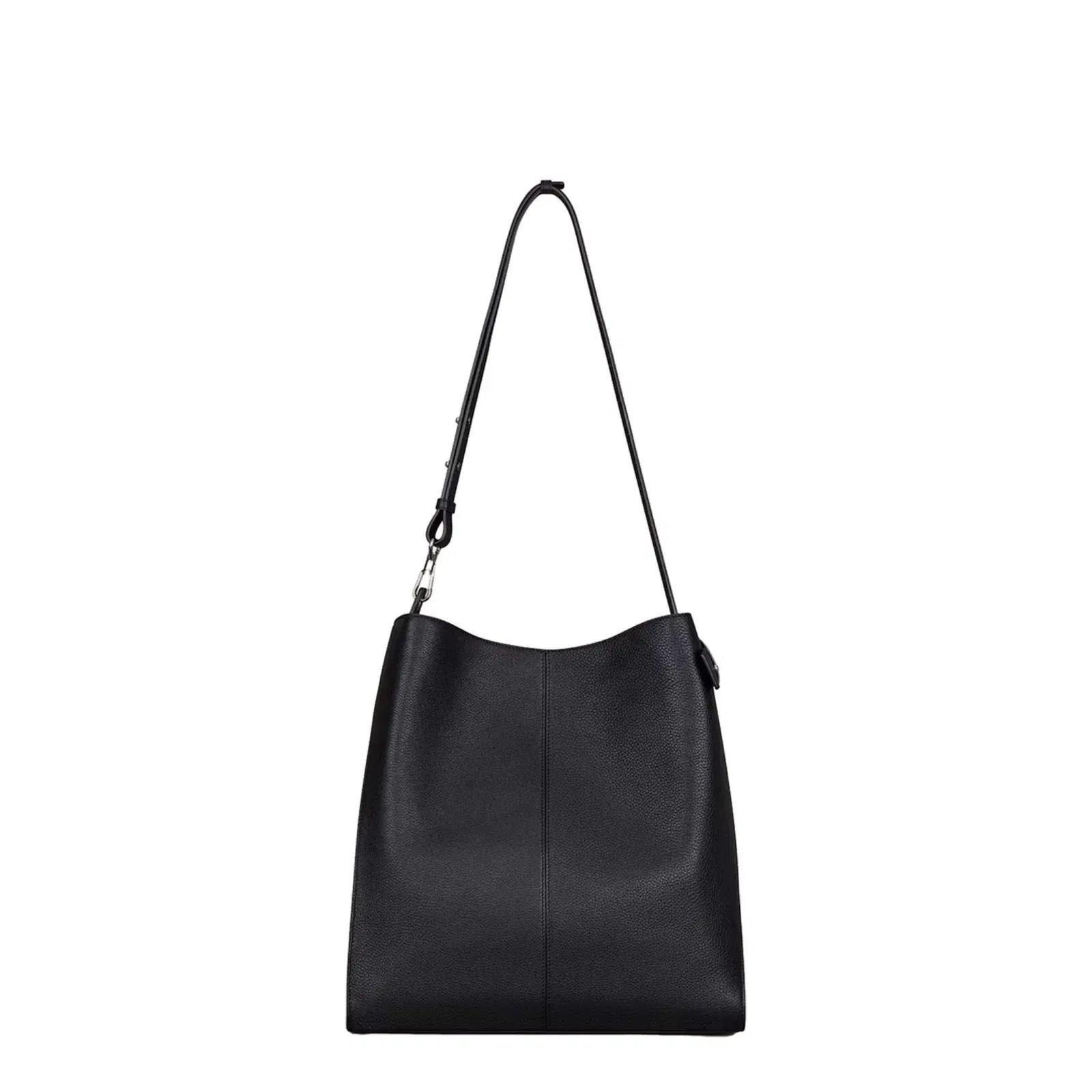 Medium Belted Hobo Bag in Grained Leather