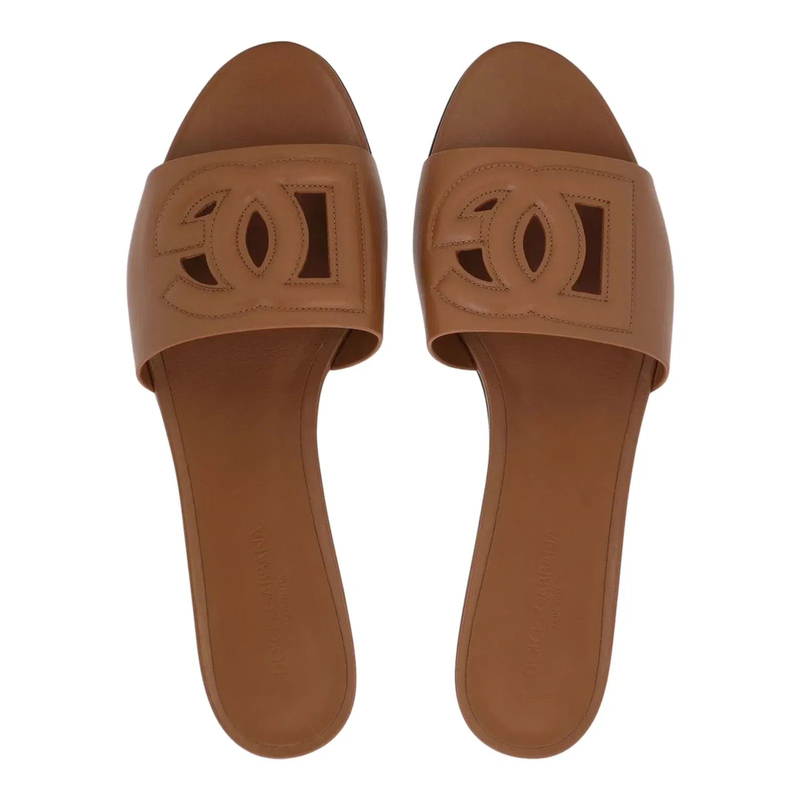 Calfskin Sliders with Logo