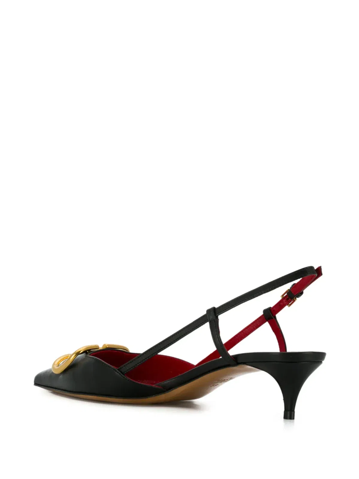 VLogo Signature Pointed Toe Side Buckle Fastening