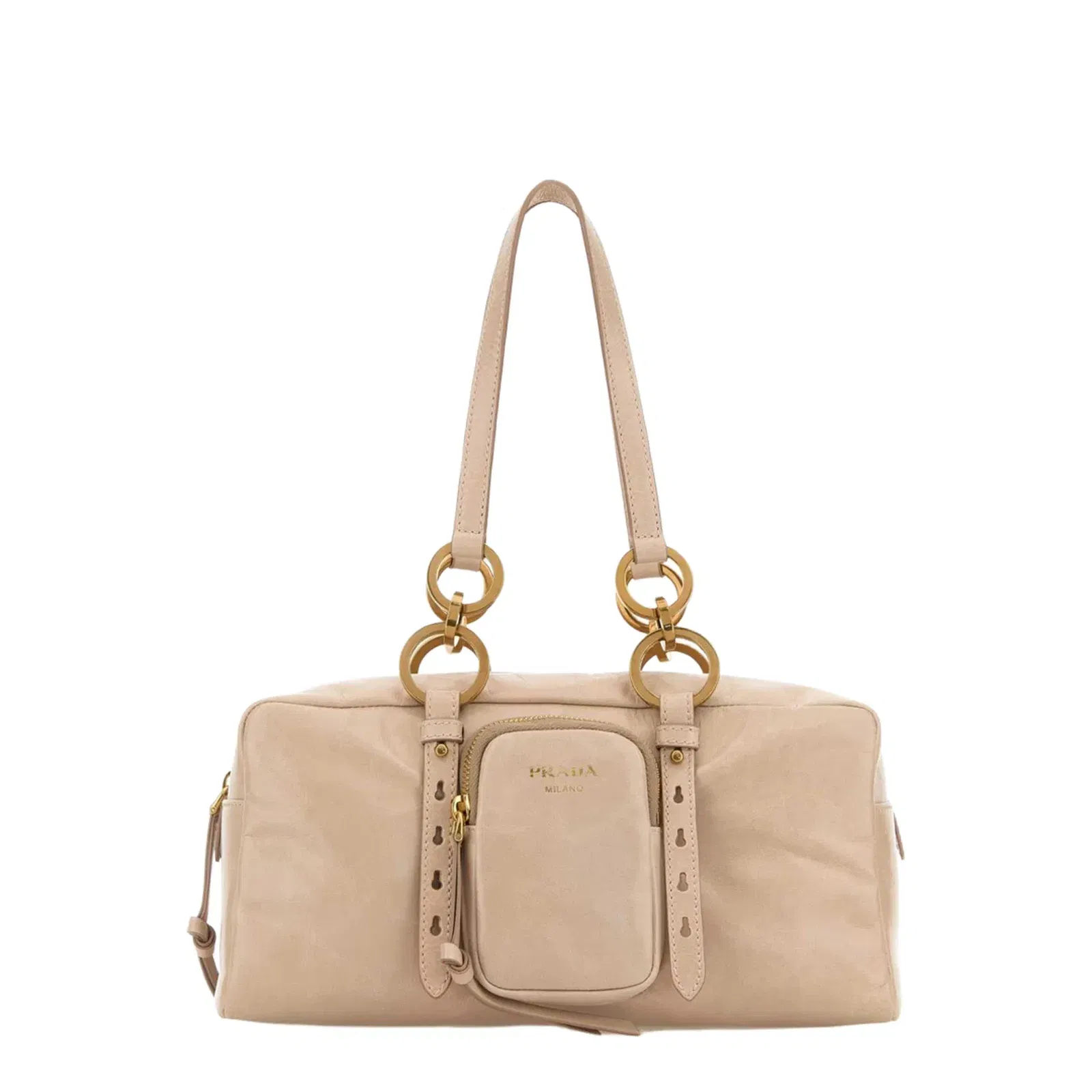 Powder Pink Leather Handbag