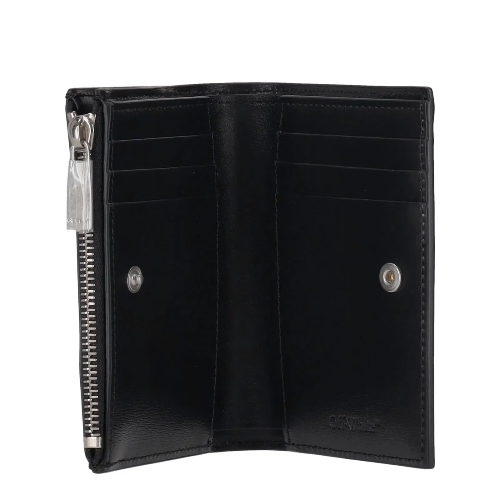 Jitney Zipped Bifold Quote Black - White