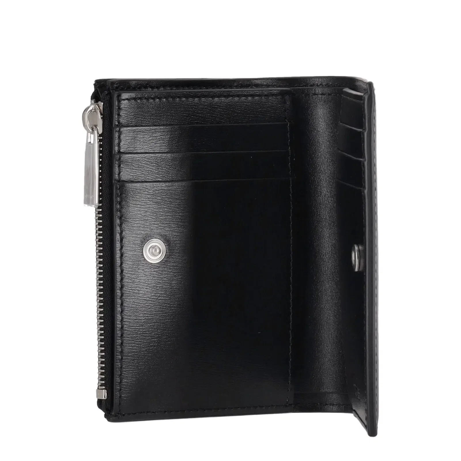 Jitney Zipped Bifold Quote Black - White