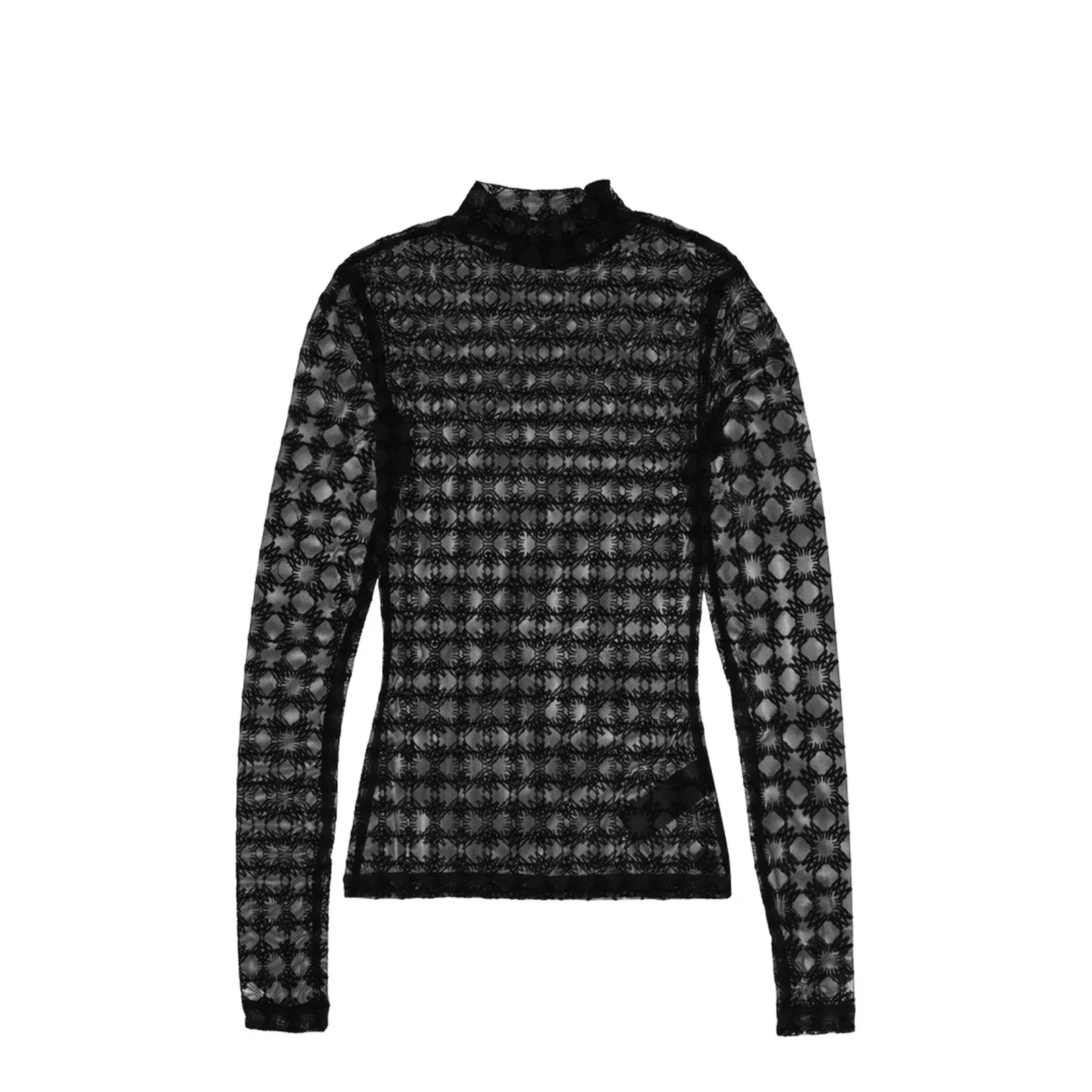 Women's Semi-Transparent Top - Black