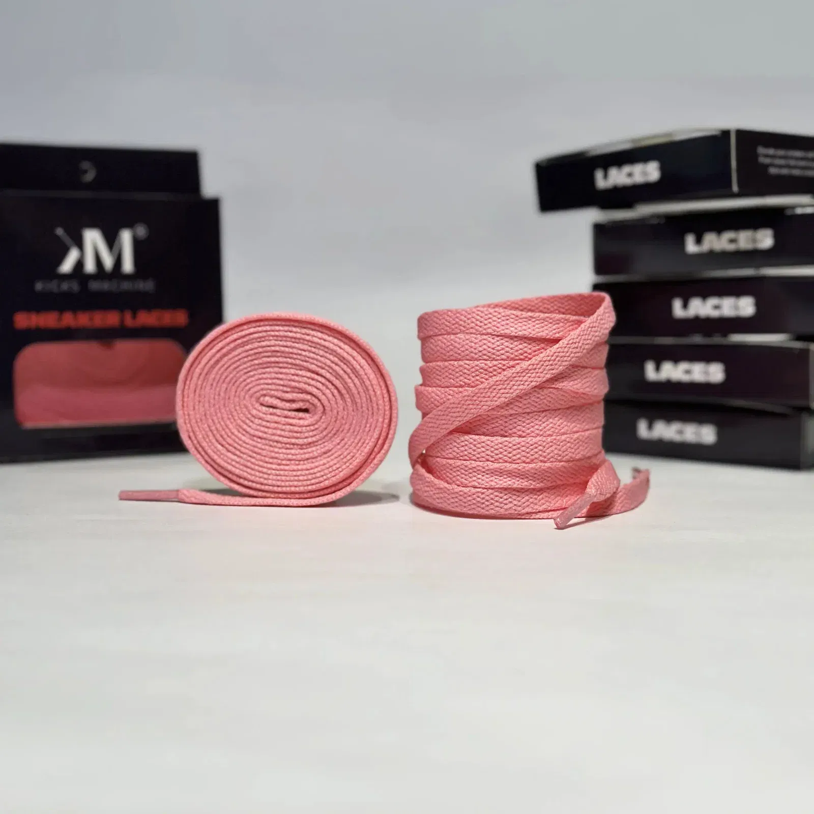 Flat Sneaker Laces- Dark Pink Jordan laces AJ1 Laces Kicks Machine