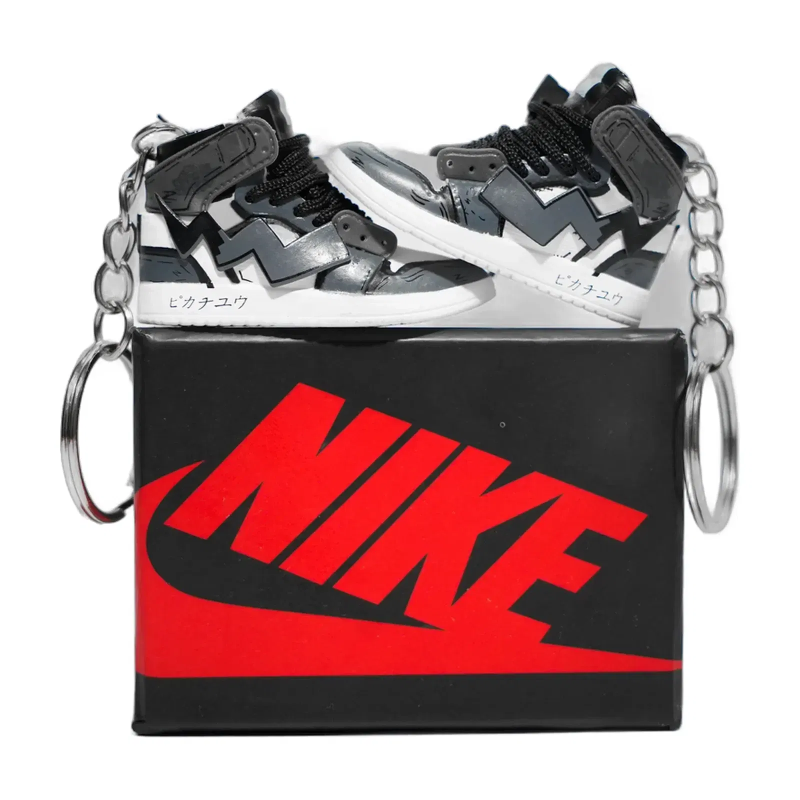 3D Sneaker Keychain With Box - Black Pikachu Pokemon Inspired