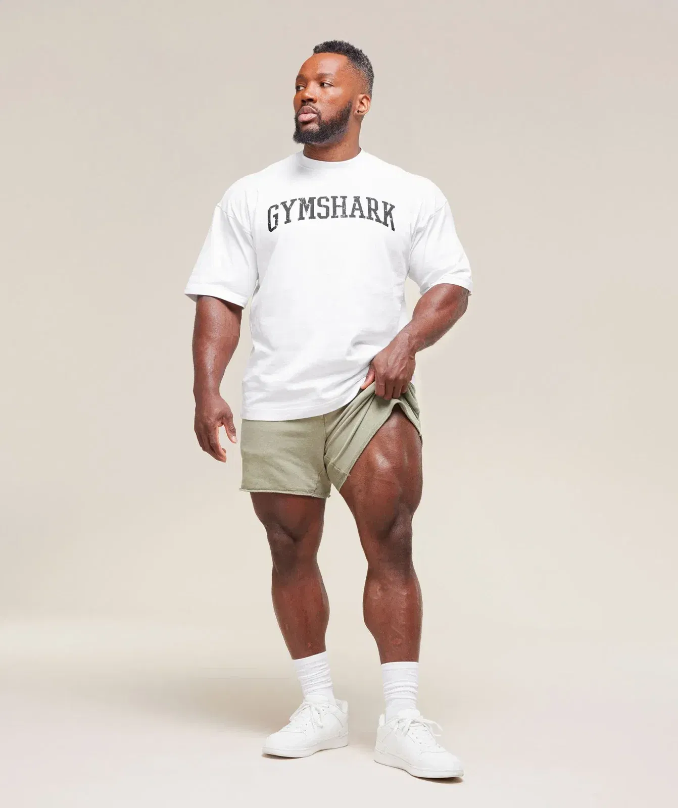 Gymshark Heritage 5" Shorts "Stone Grey"
