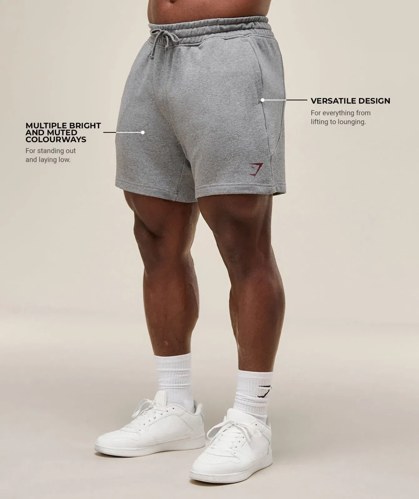 Gymshark Power 5" Shorts Charcoal Core Marl