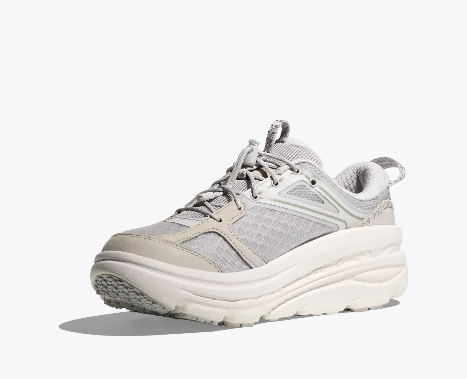 Hoka Bondi B3Ls Cosmic Grey White
