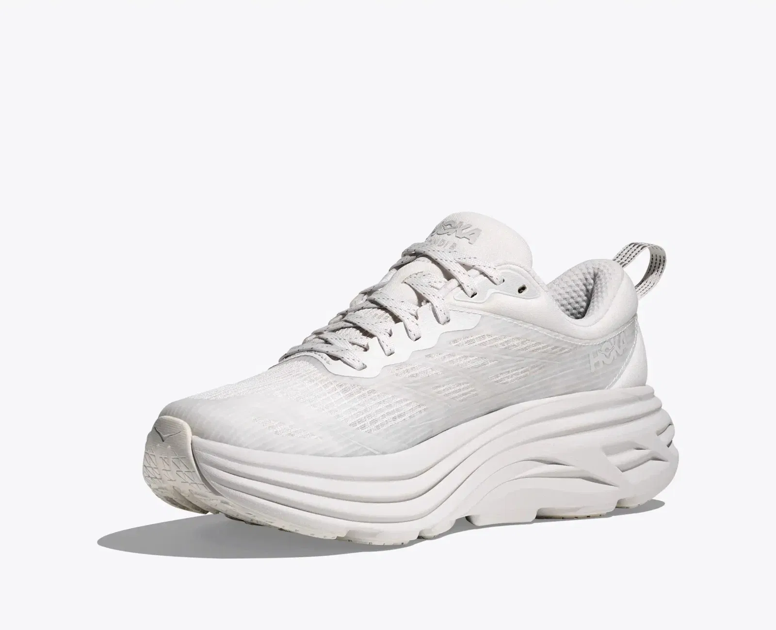 HOKA Bondi 8 Caged White Cosmic Grey