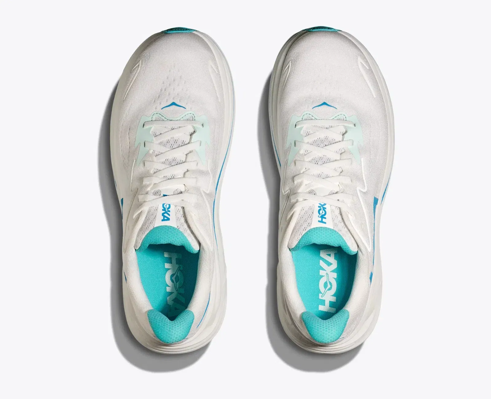HOKA Clifton 10 White Skyward Blue