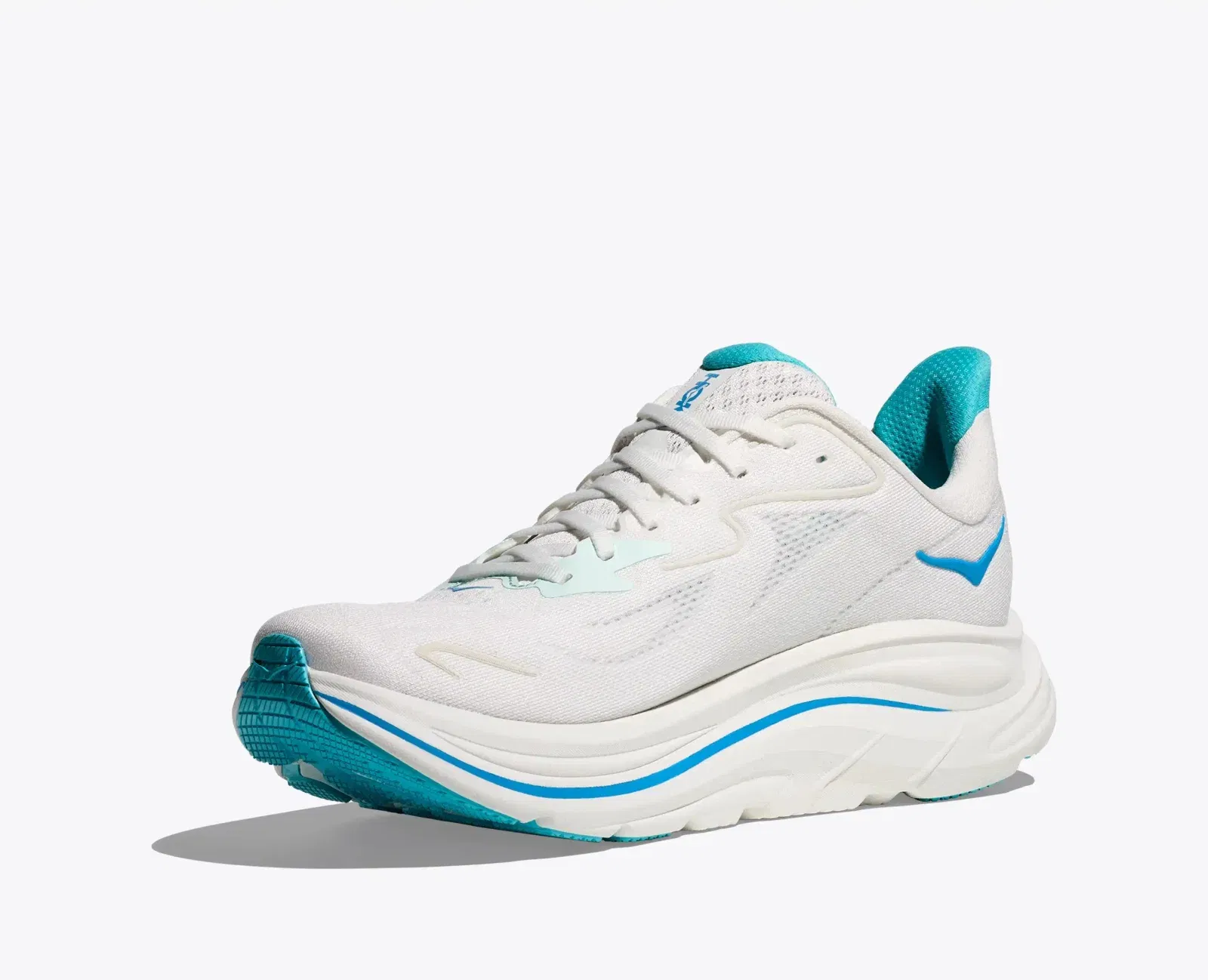 HOKA Clifton 10 White Skyward Blue