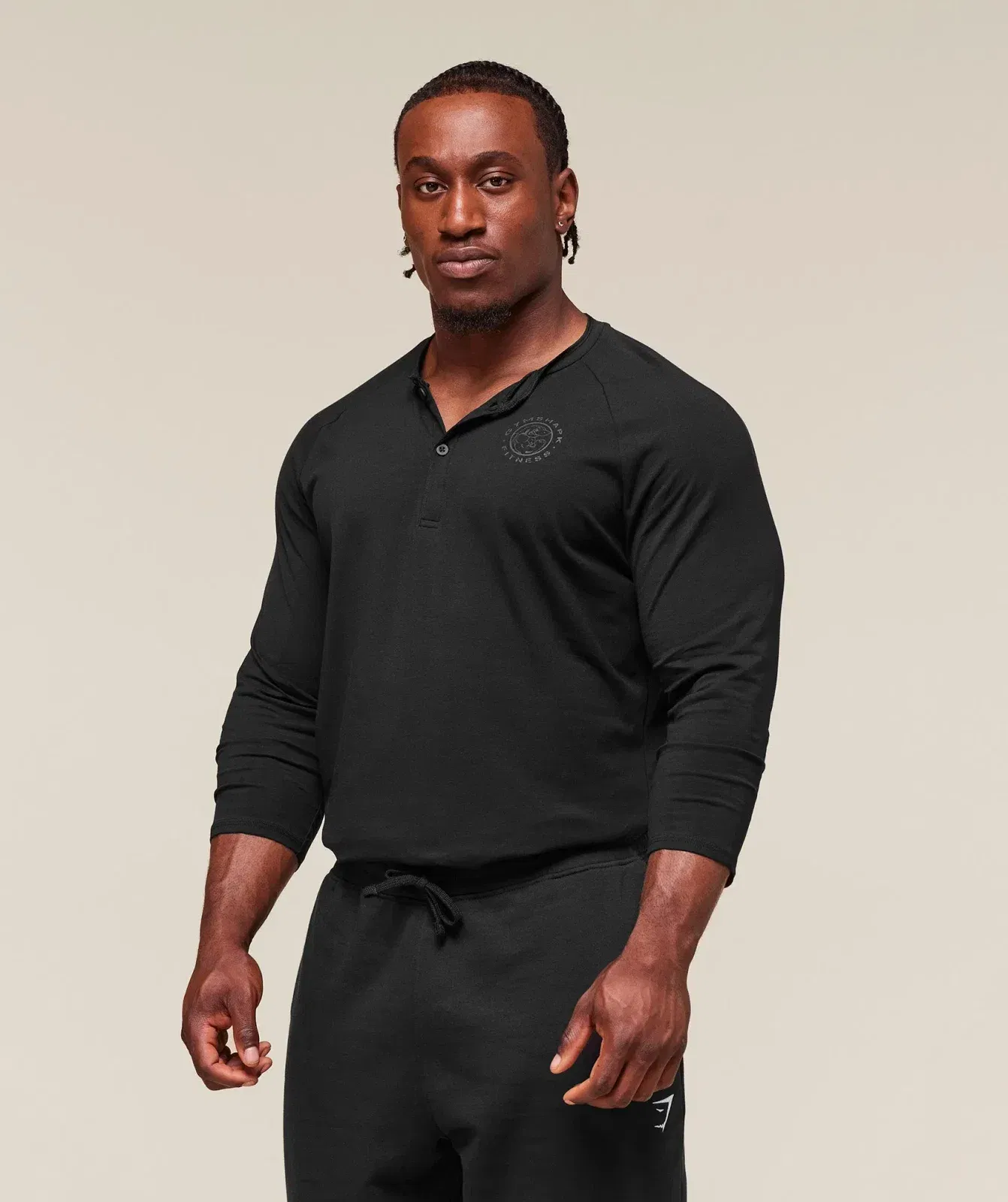 Gymshark Legacy Henley Black